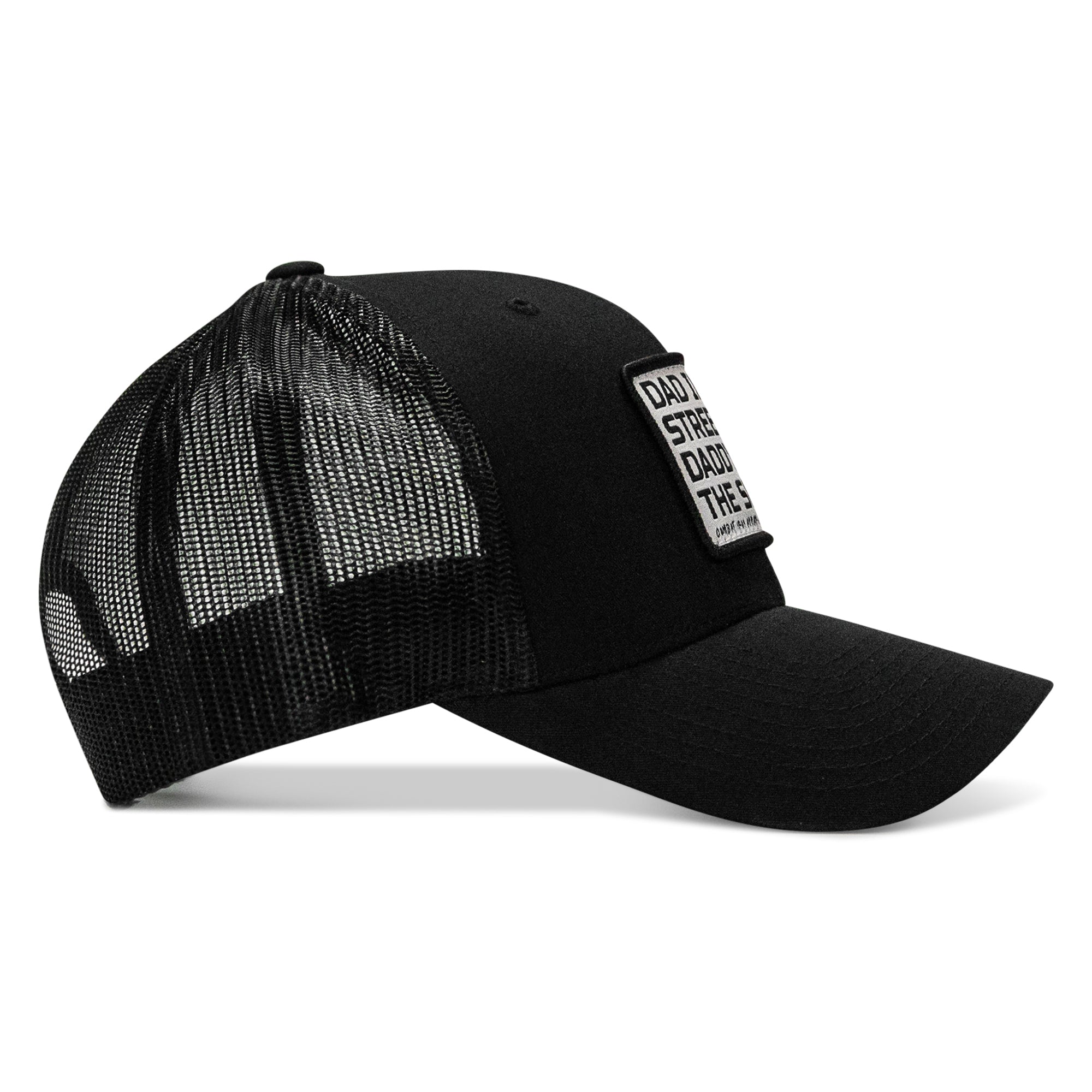 Dad In The Streets. Daddy In The Sheets. White Patch Snapback Hat
