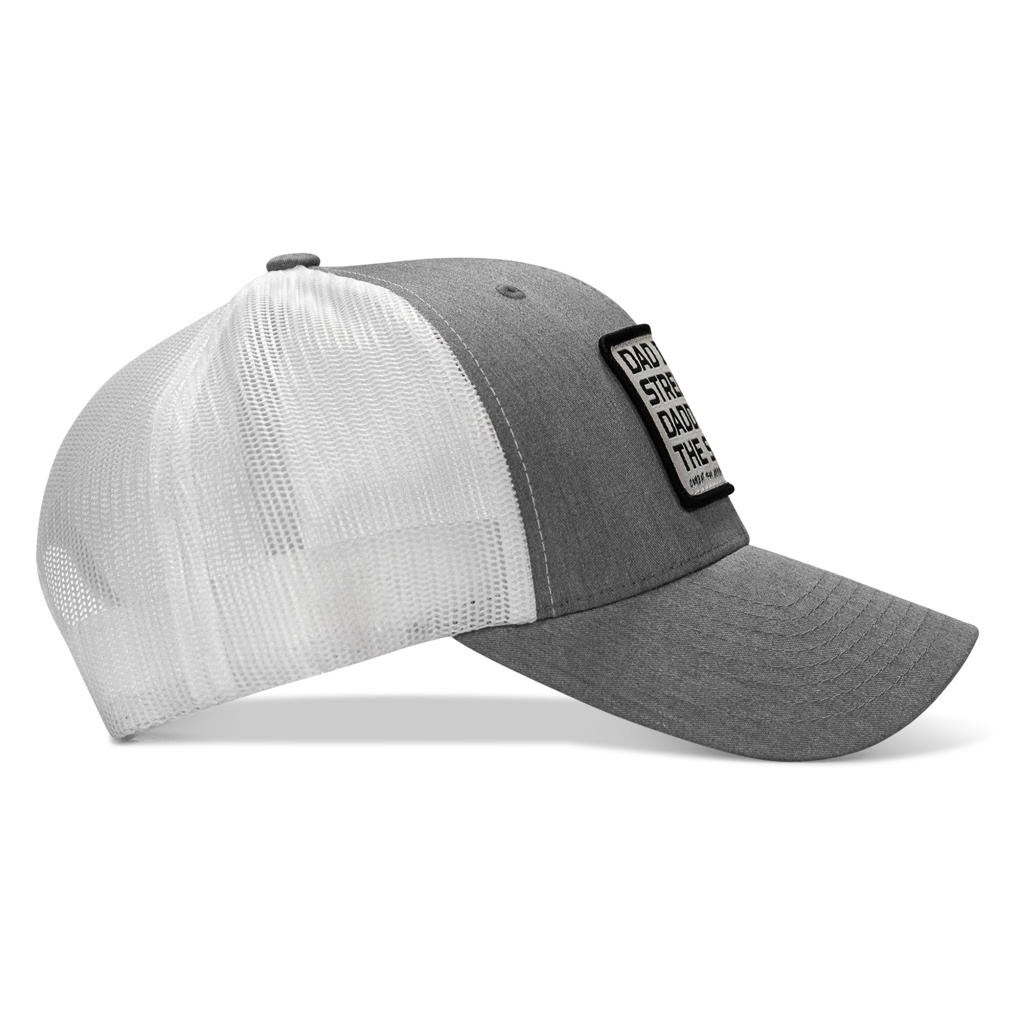 Dad In The Streets. Daddy In The Sheets. White Patch Snapback Hat