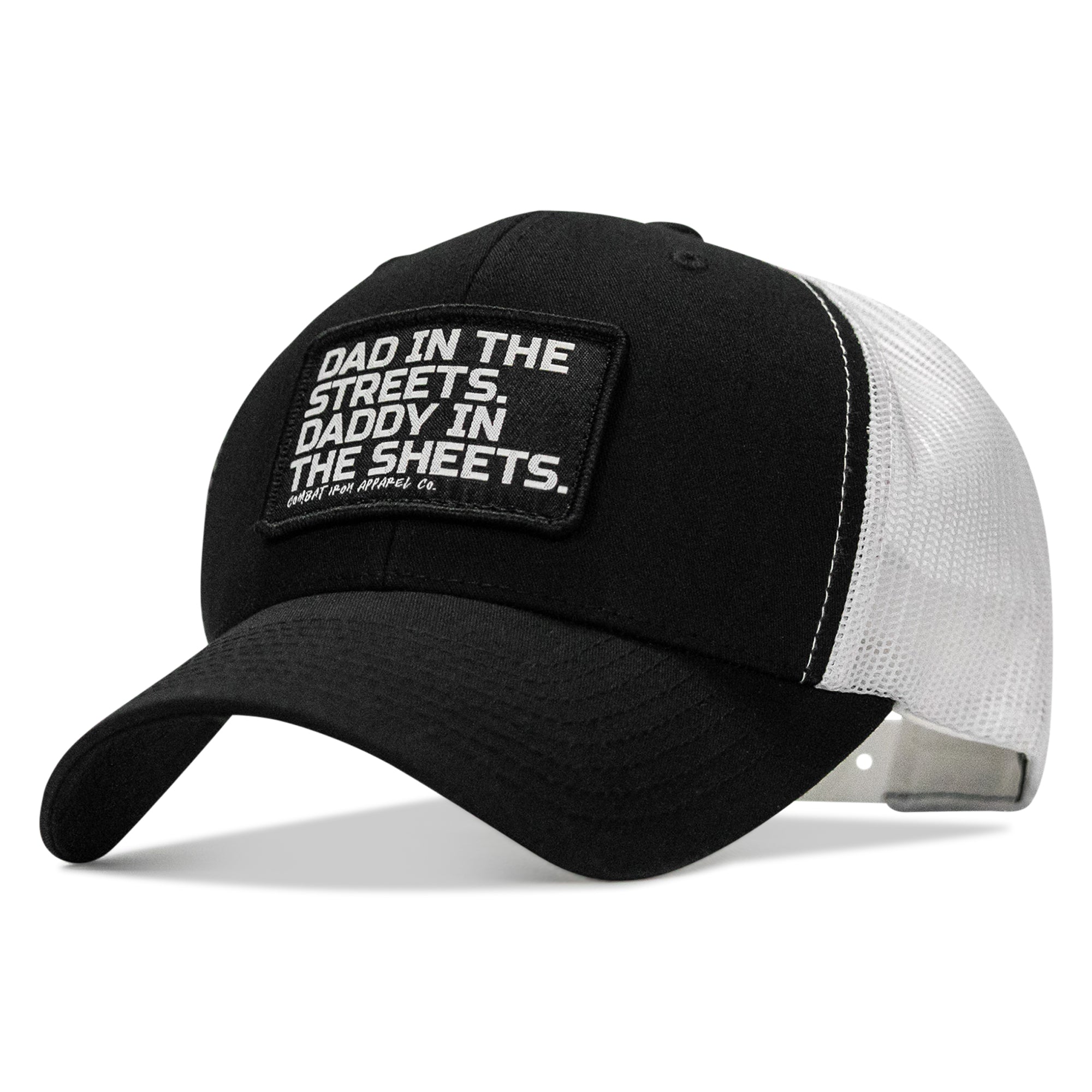 Dad In The Streets. Daddy In The Sheets. Black Patch Snapback Hat