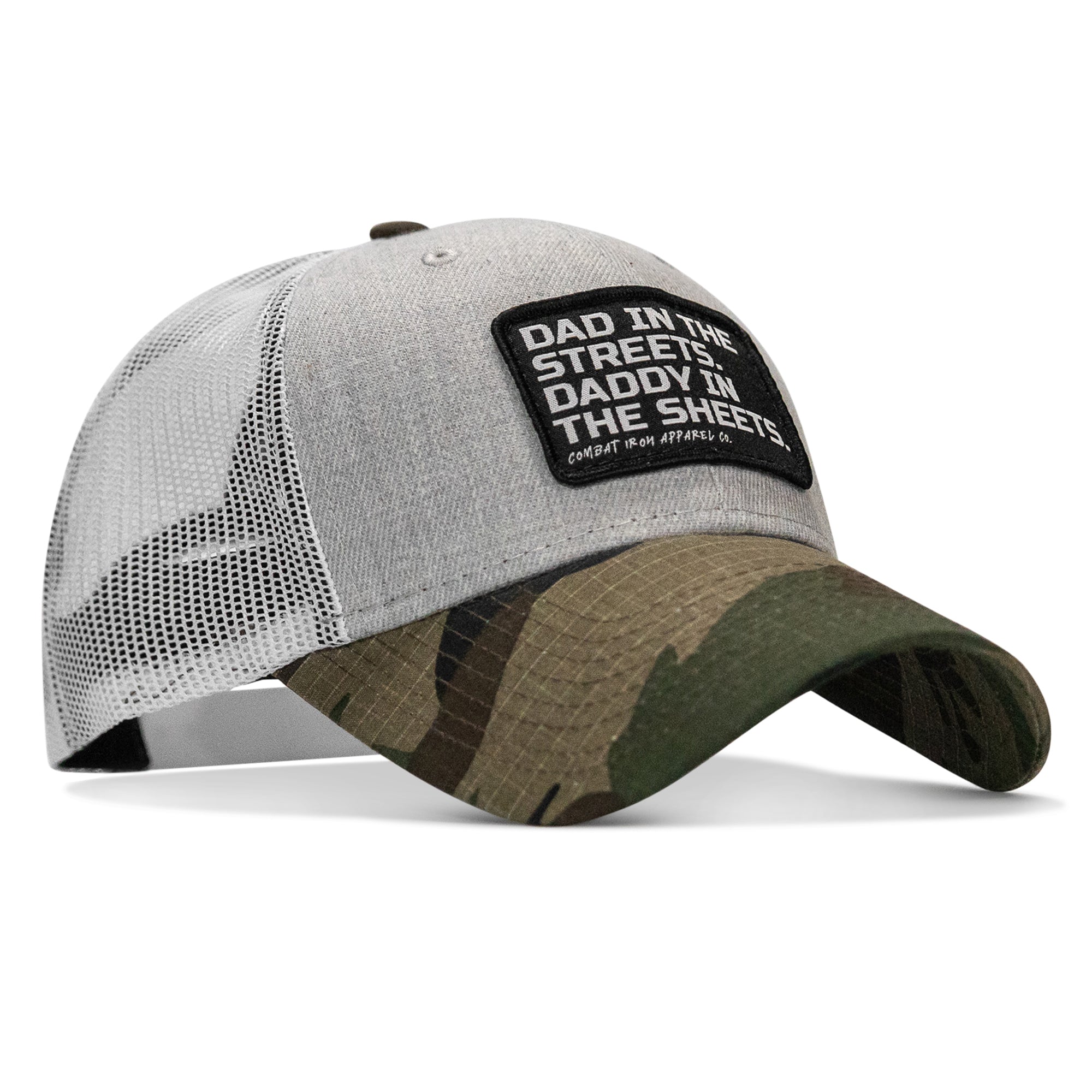 Dad In The Streets. Daddy In The Sheets. Black Patch Snapback Hat