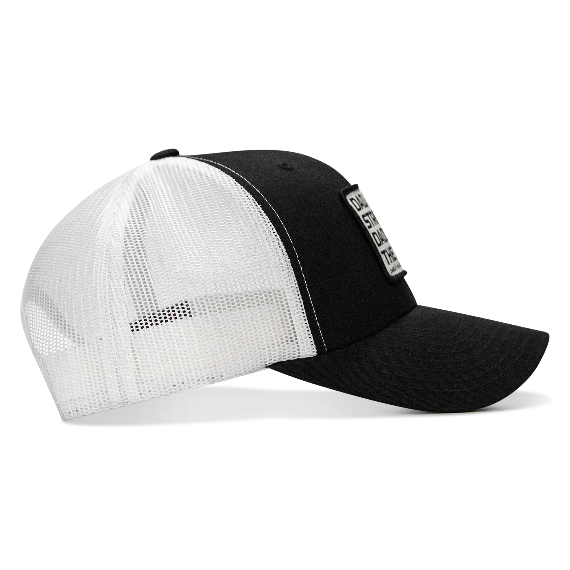 Dad In The Streets. Daddy In The Sheets. White Patch Snapback Hat