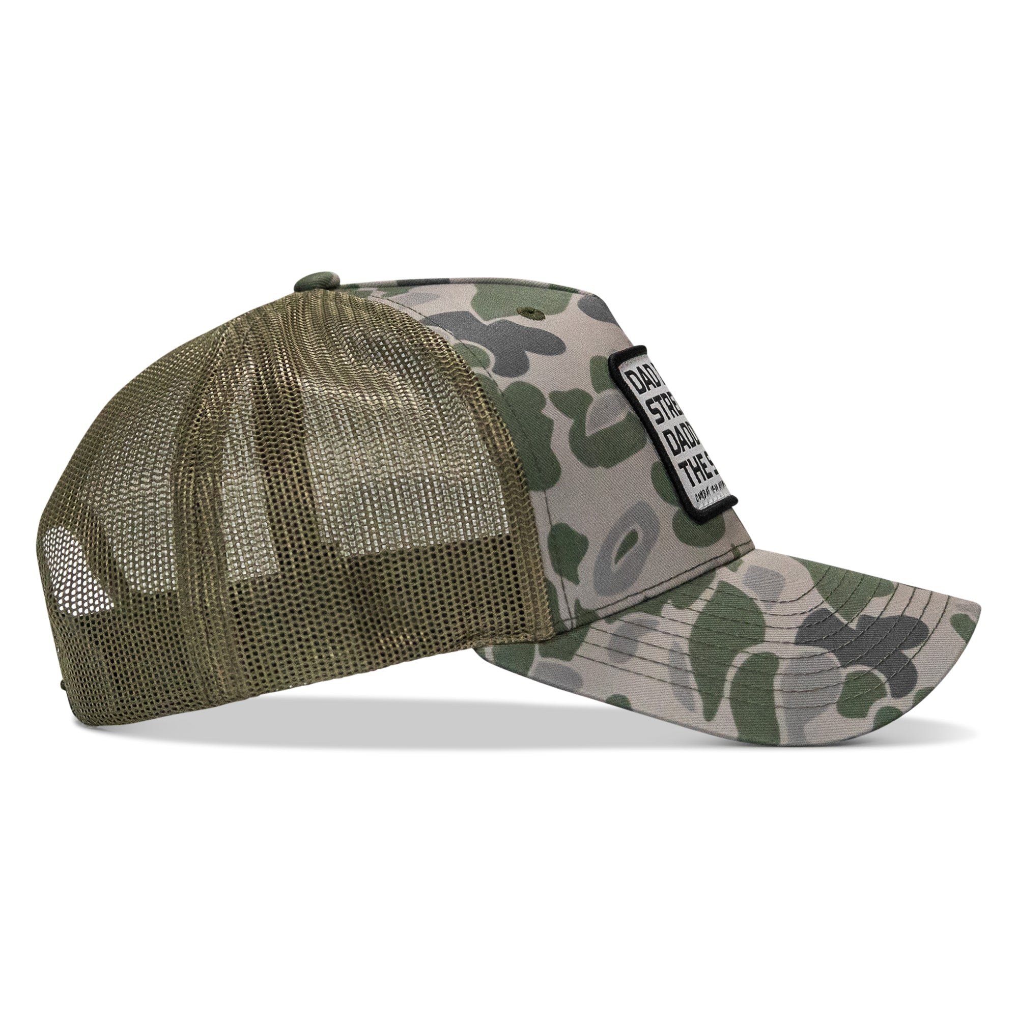 Dad In The Streets. Daddy In The Sheets. White Patch Snapback Hat