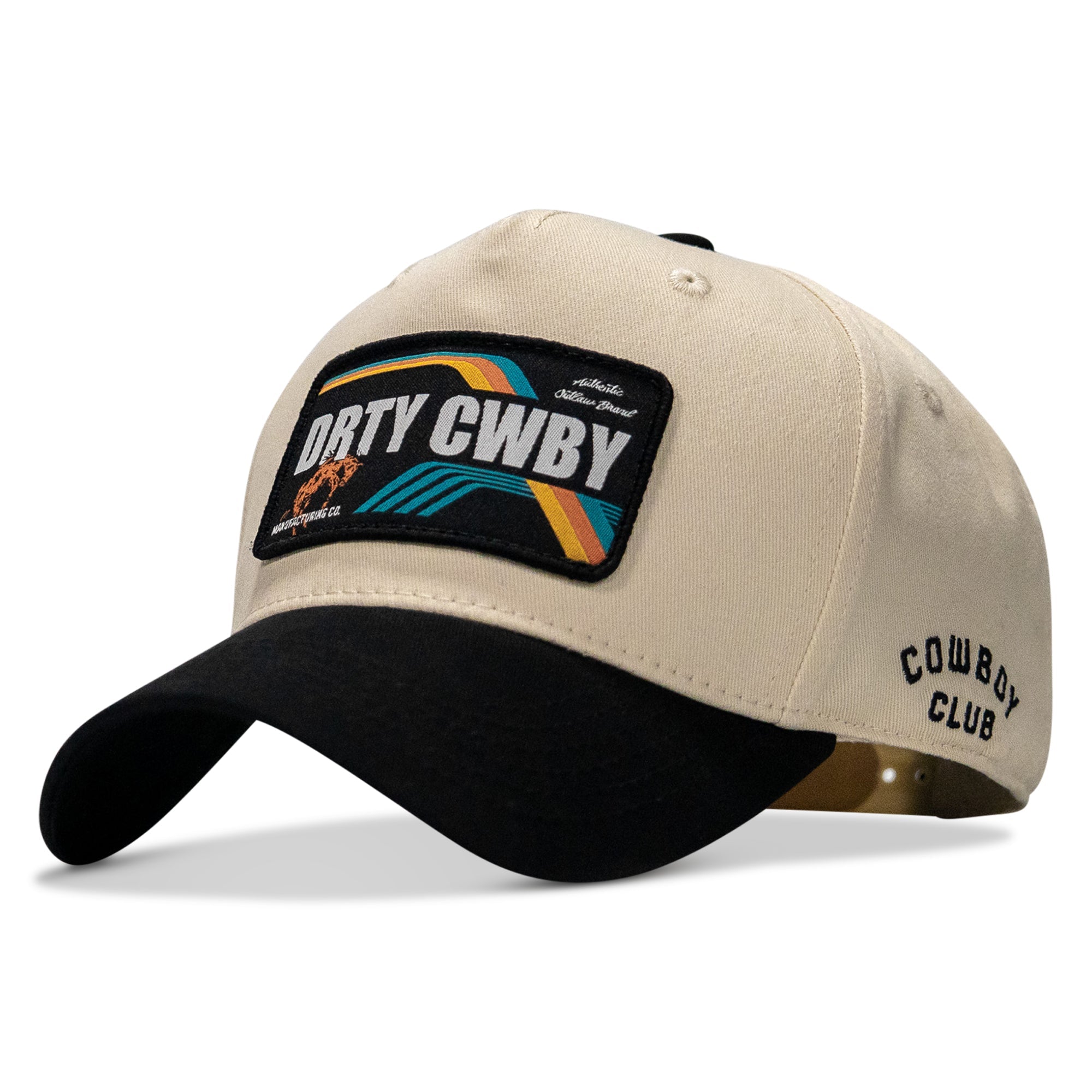 Drty Cwby Bronco Patch Classic 5 Pannel Snapback Hat