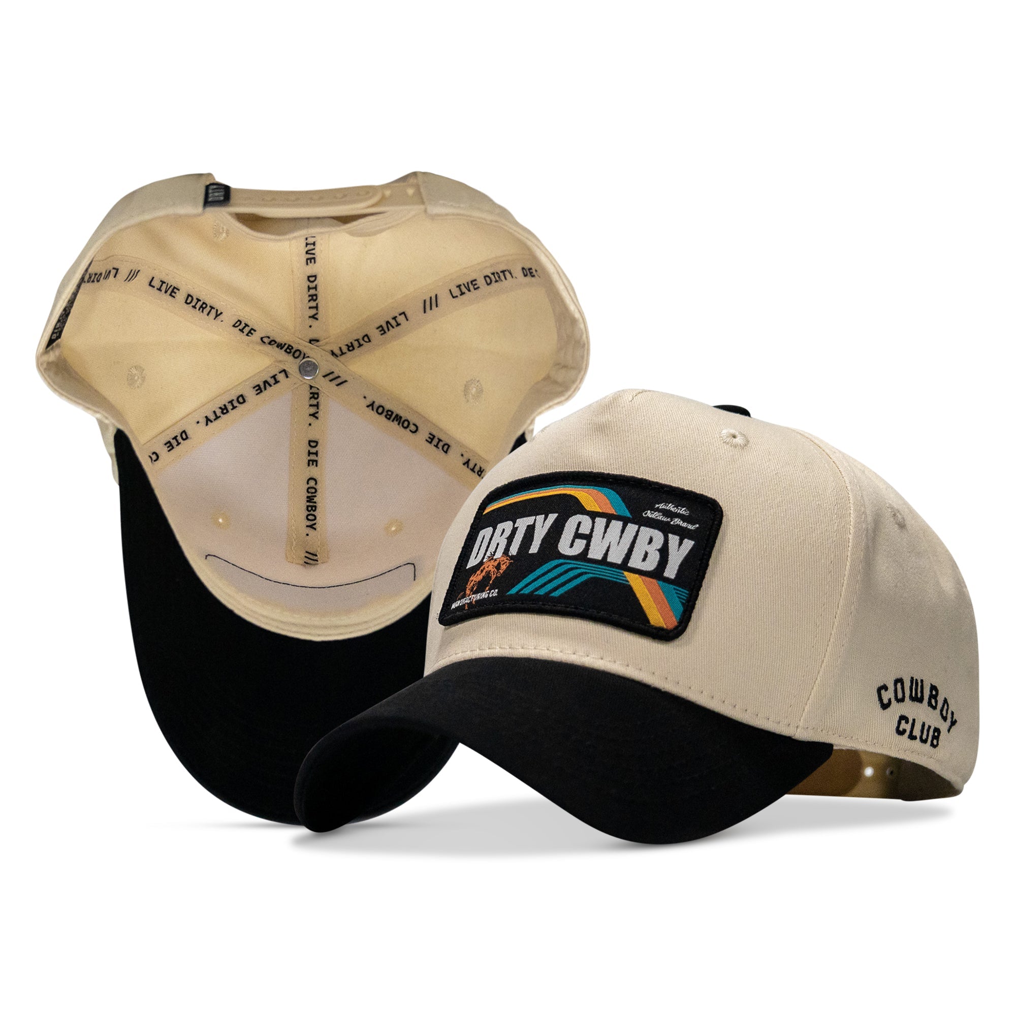 Drty Cwby Bronco Patch Classic 5 Pannel Snapback Hat