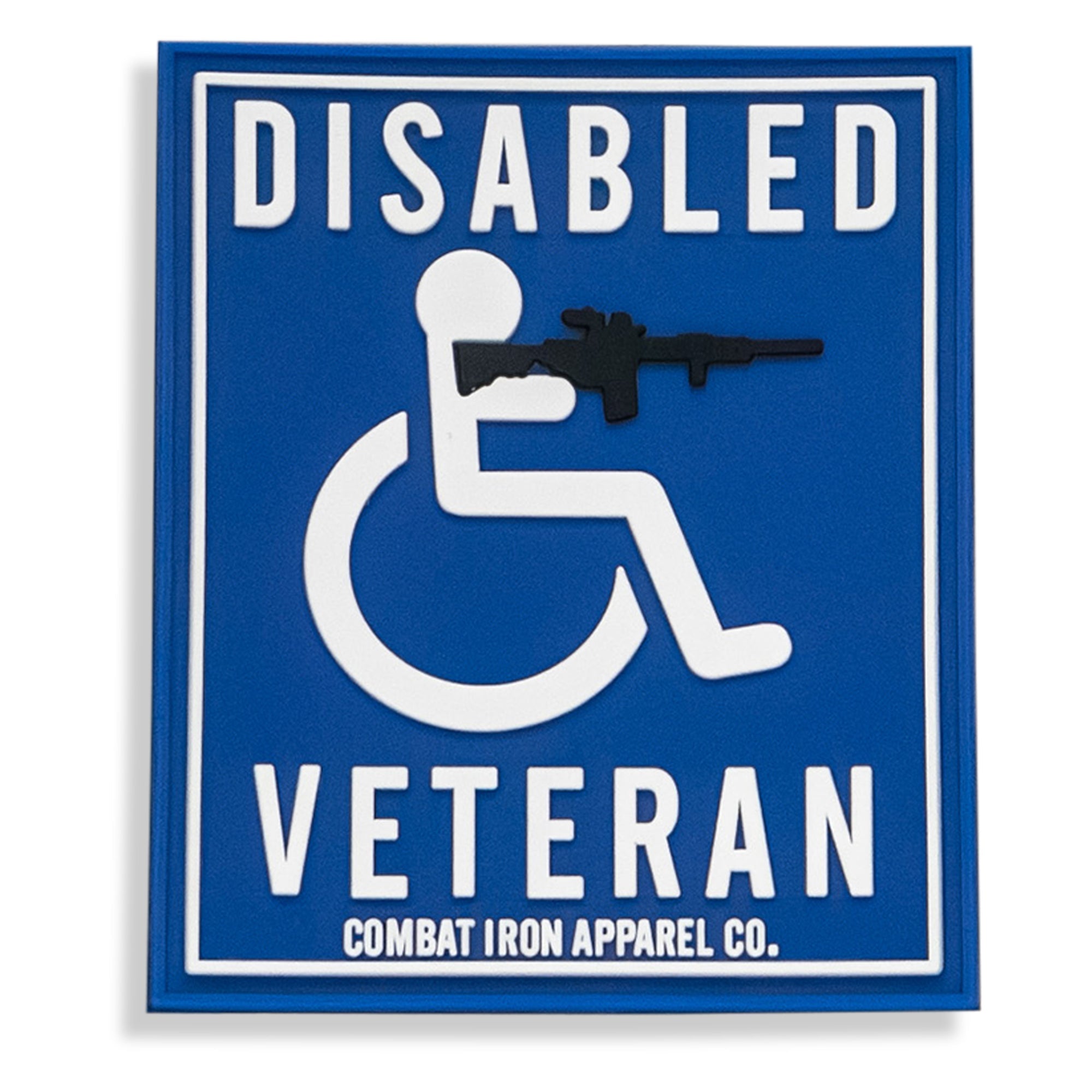 DISABLED VETERAN Handicap Sign PVC Patch