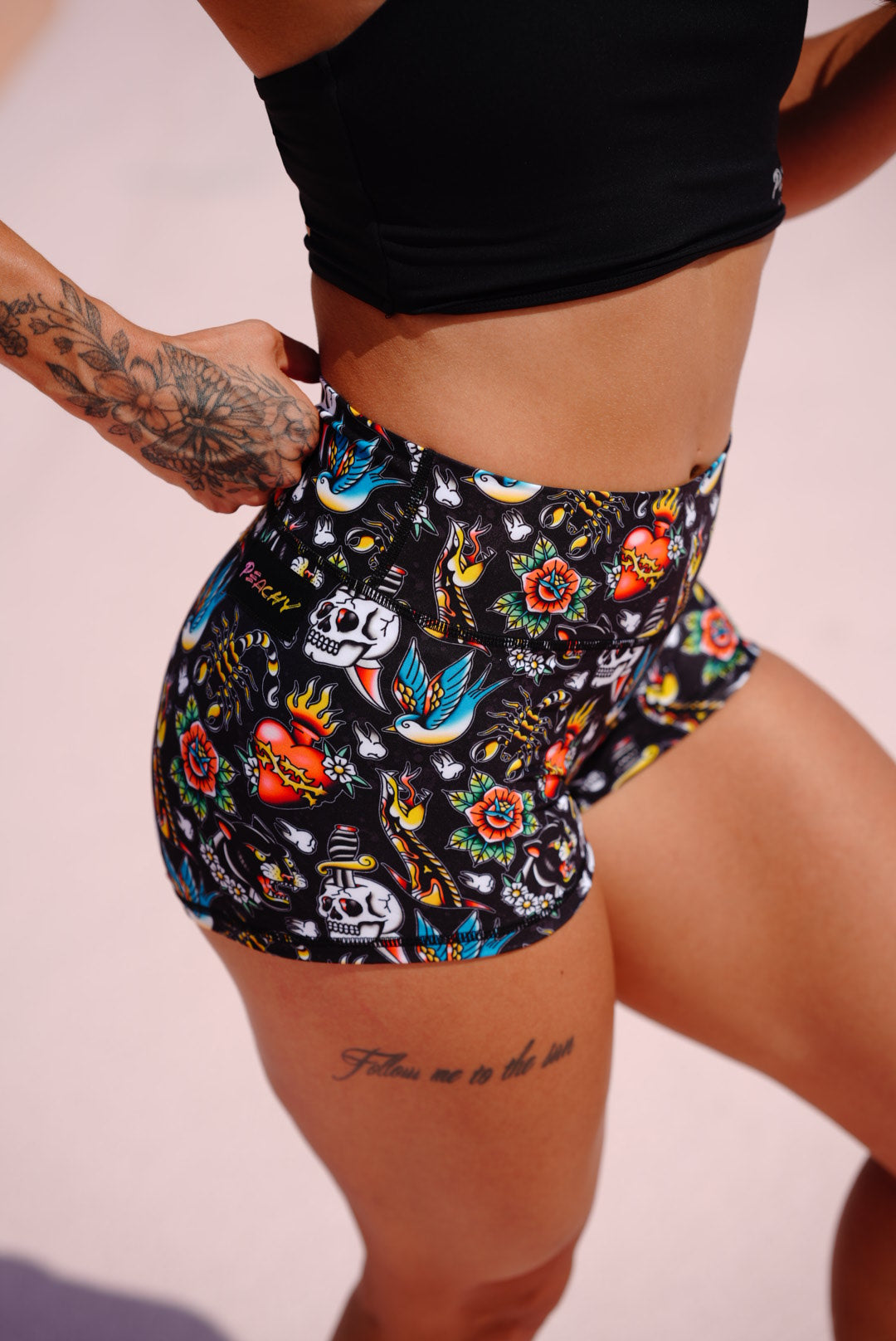 Tatted and Torn Shorts - Unicorn Collection
