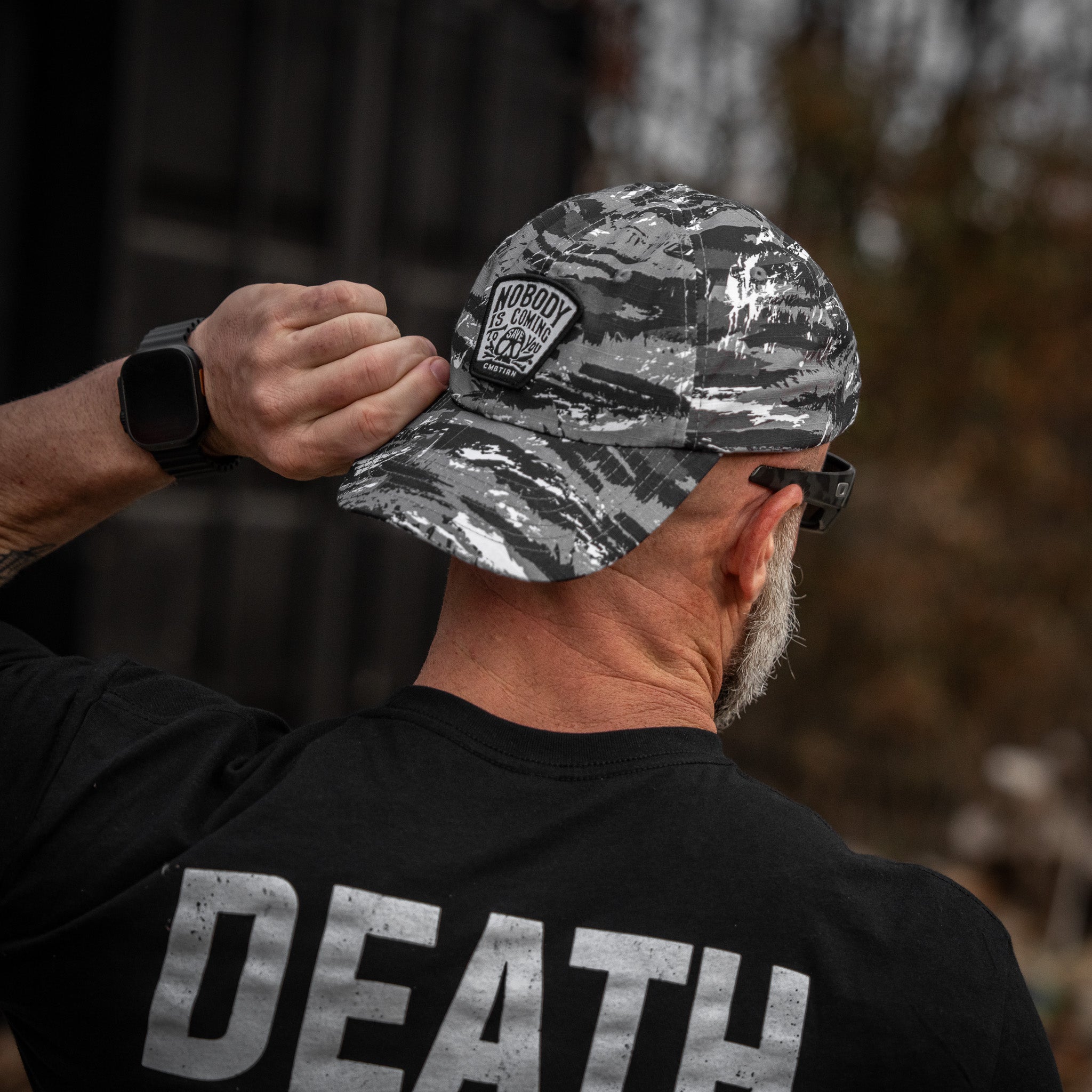 Nobody Is Coming To Save You Skull Patch RipStop Low Pro Operator Hat