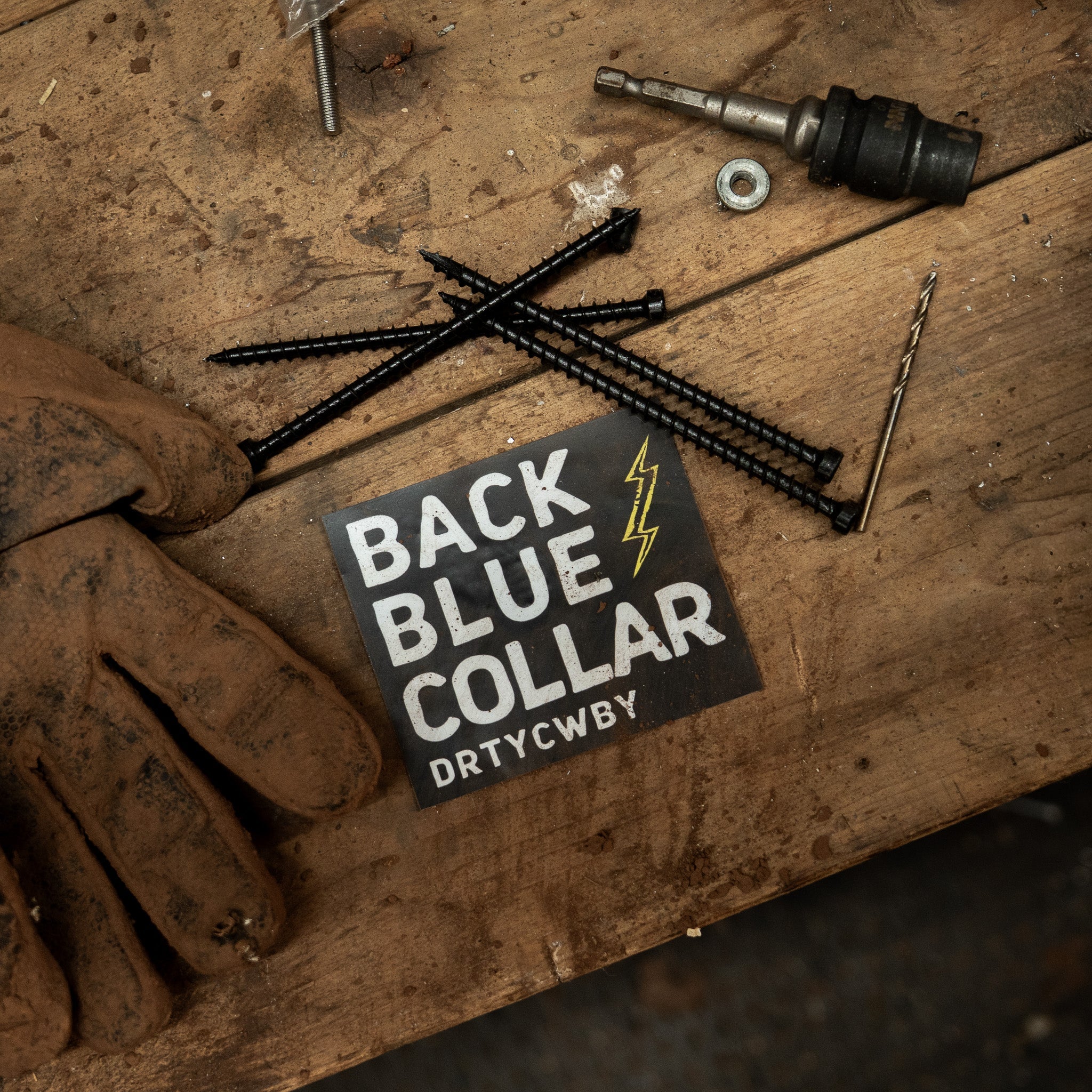 Back Blue Collar Decal