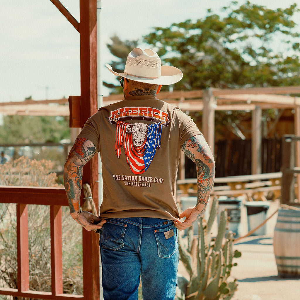 American Longhorn T-Shirt - Brown | The Brave Ones