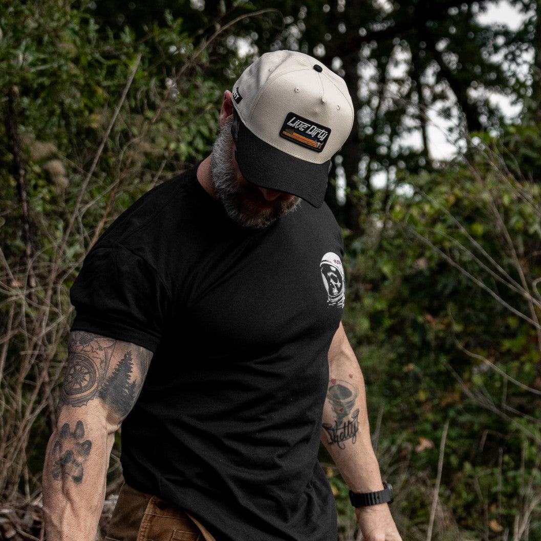 Live Dirty Western Patch Classic 5 Pannel Snapback Hat
