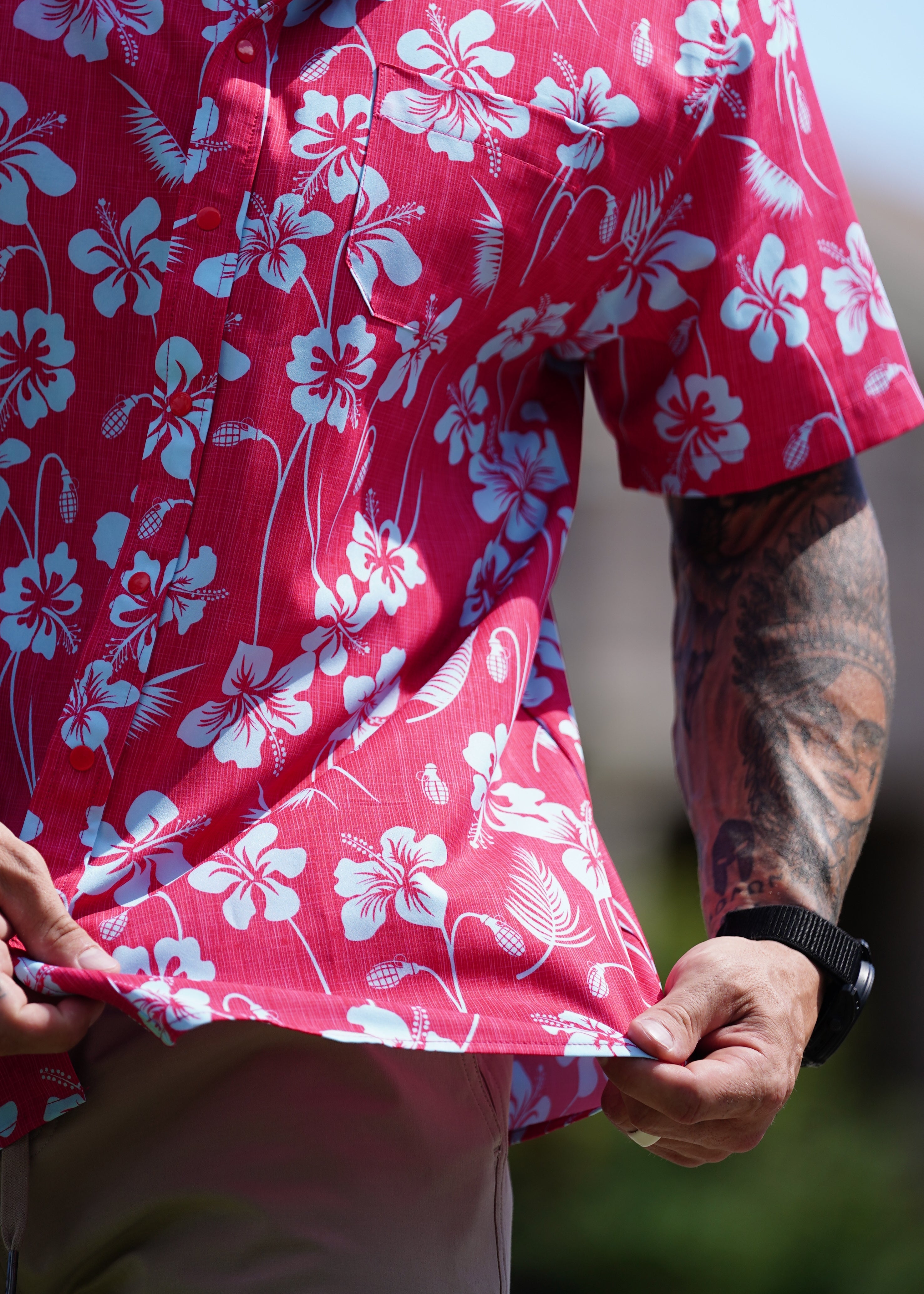 Camisa con botones y estampado floral MK2 