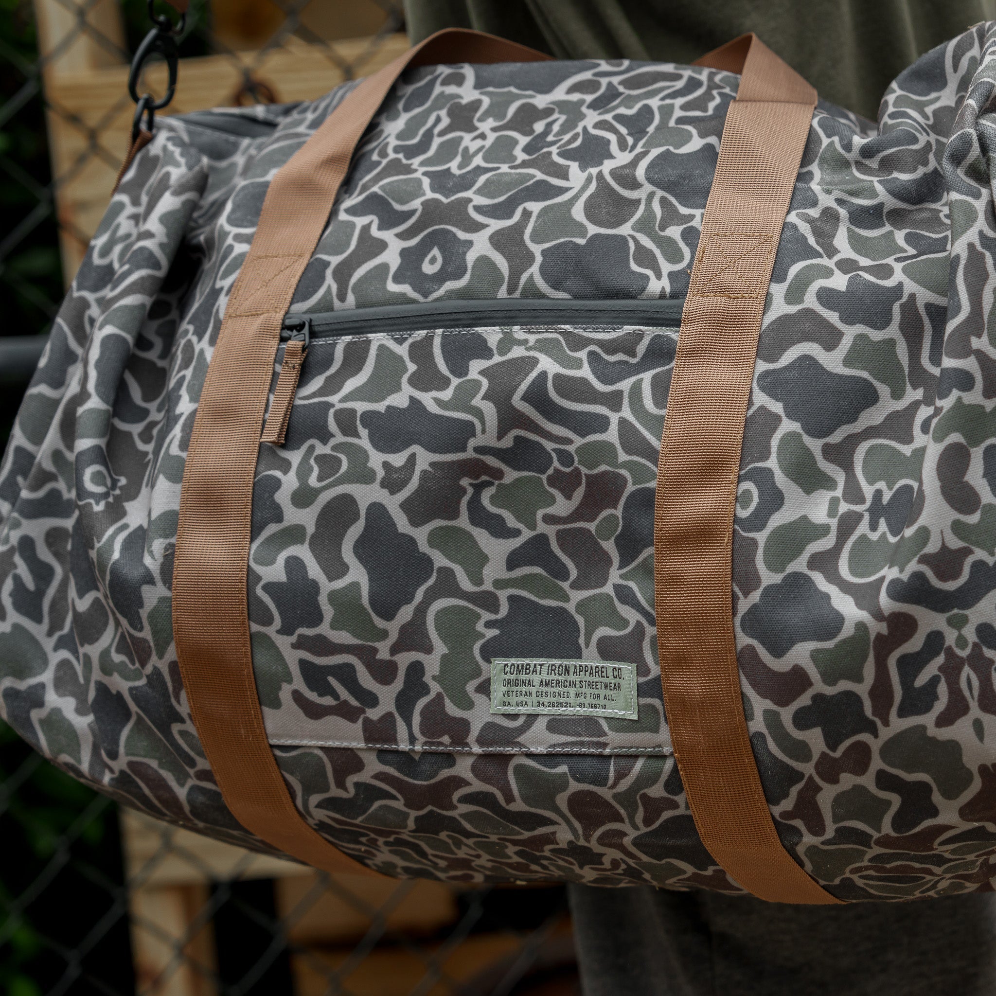 Wasserdichte XL 57,5-Liter-Duffel-Tasche aus gewachster Baumwolle