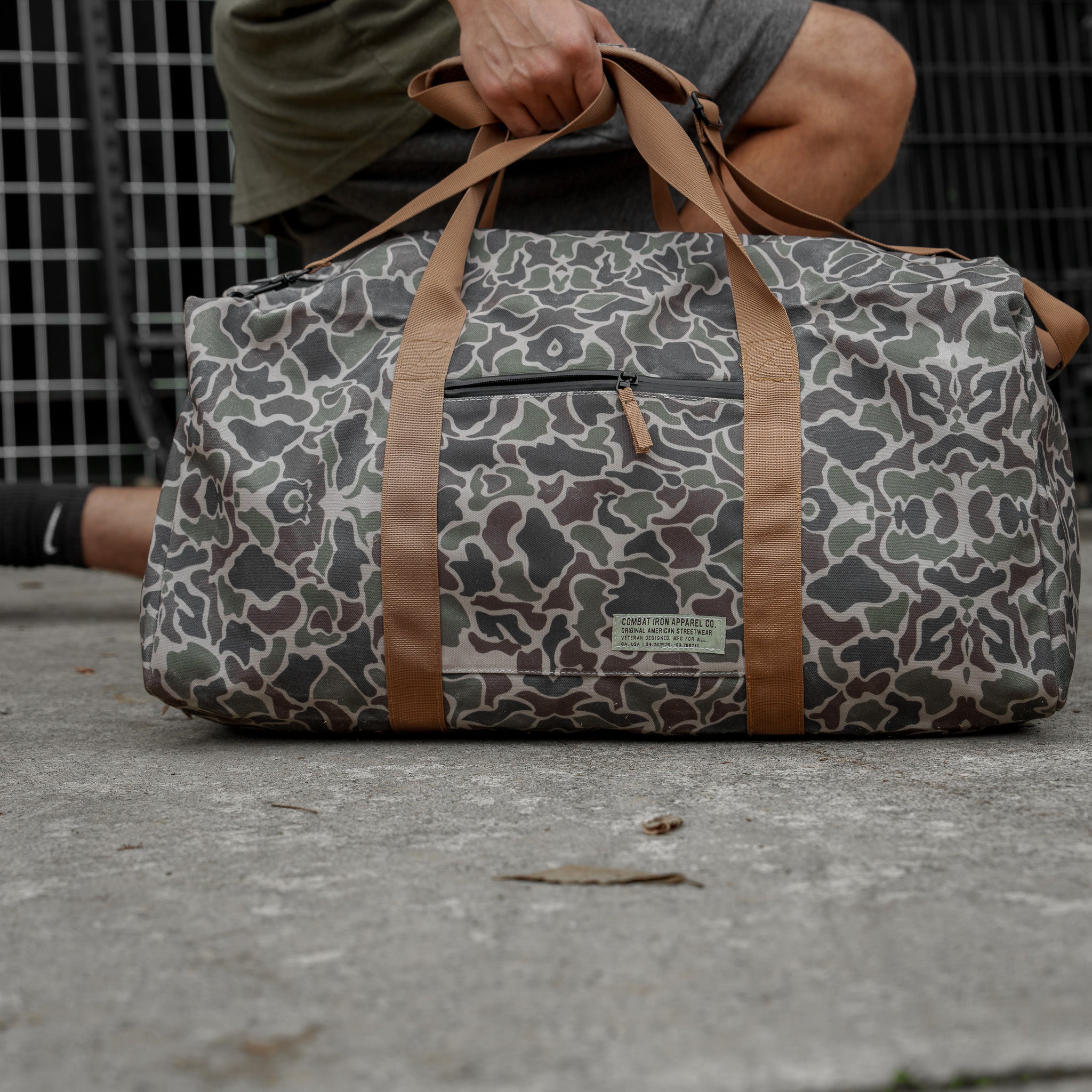 Wasserdichte XL 57,5-Liter-Duffel-Tasche aus gewachster Baumwolle
