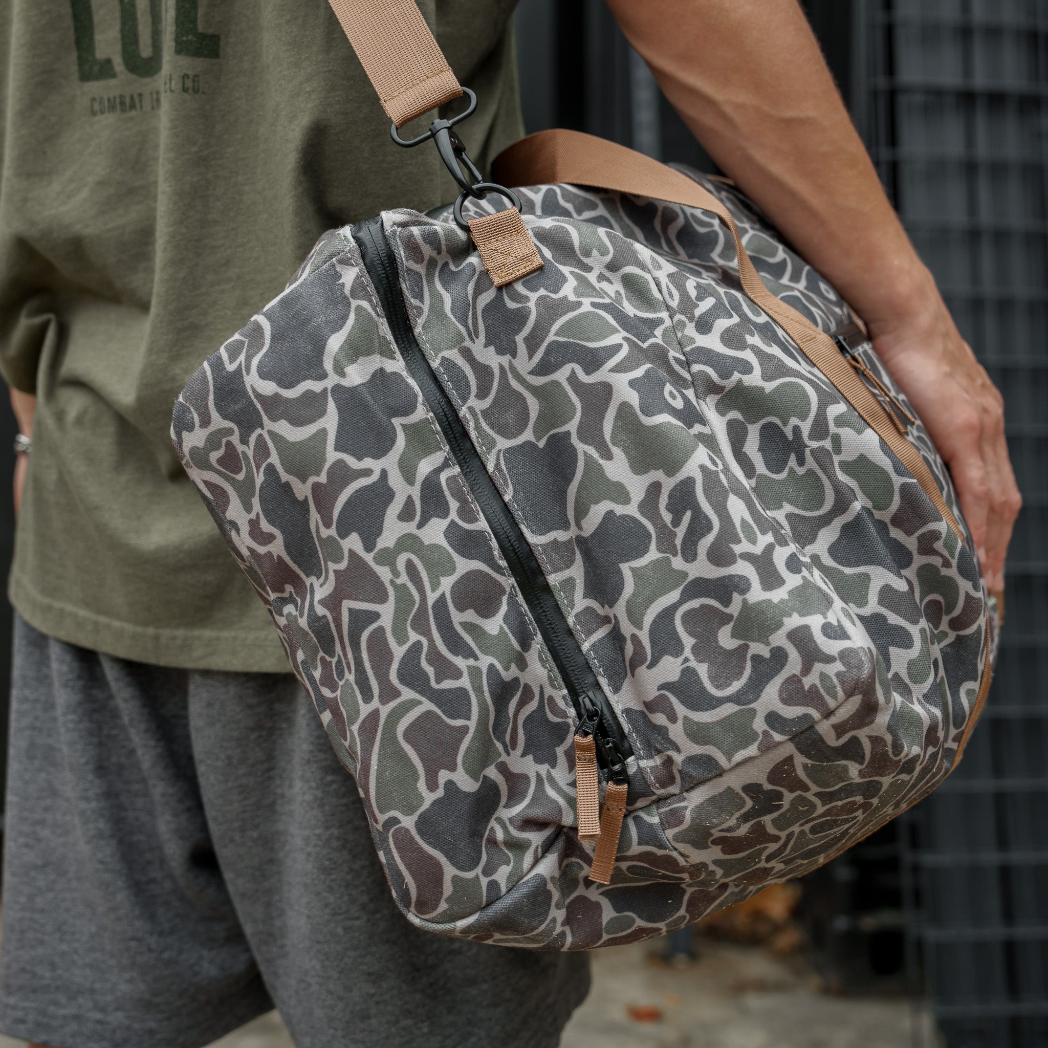 Wasserdichte XL 57,5-Liter-Duffel-Tasche aus gewachster Baumwolle