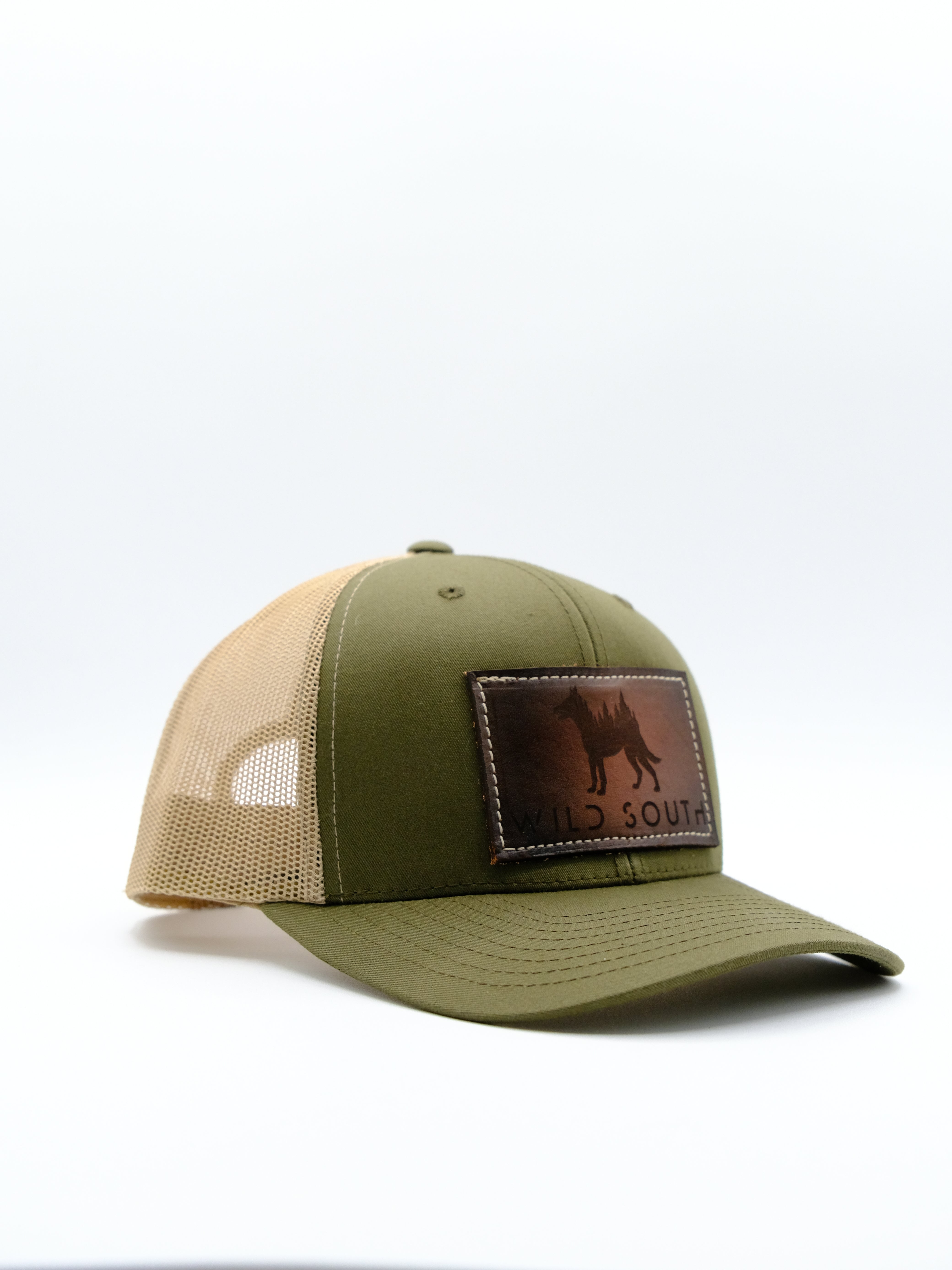 Moss/Khaki Leather Trucker