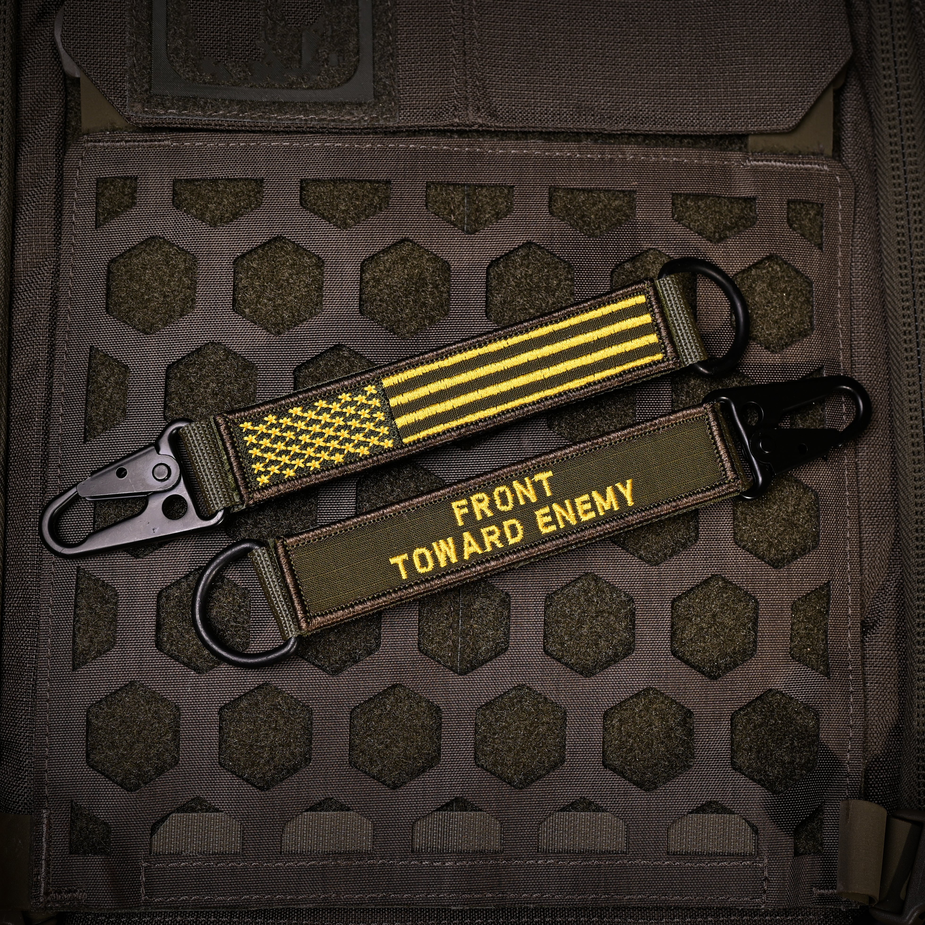 American Made Heavy Duty Tactical Keychain - Front Toward Enemy