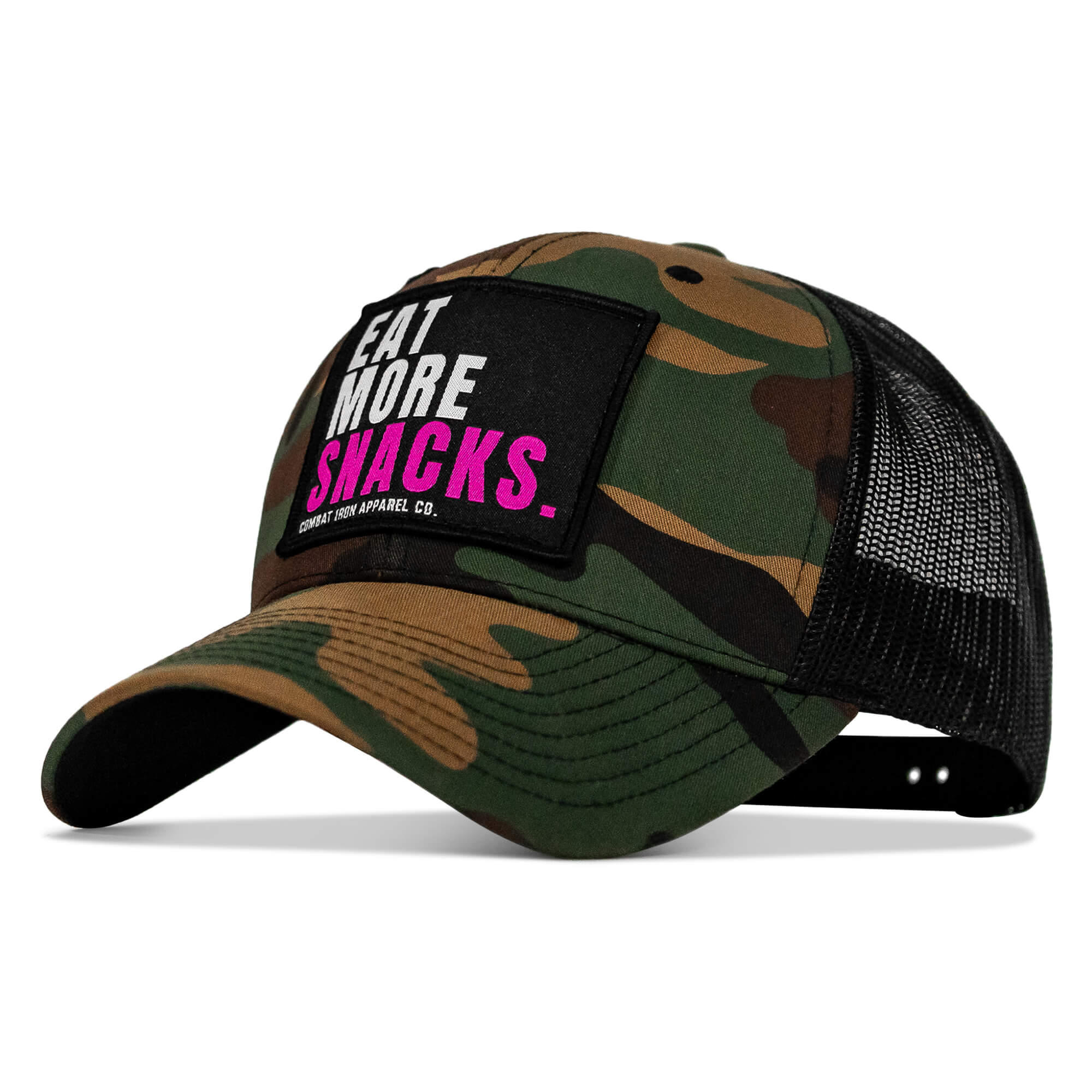 Eat More Snacks Patch Snapback Hat