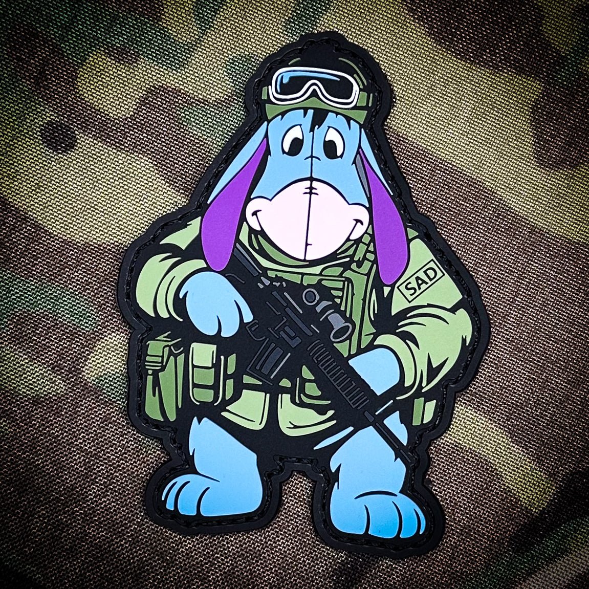 Tactical Eeyore AR15 Callsign SAD - Tactical Pooh Squad - 4" PVC Patch