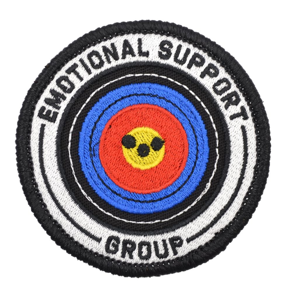 Emotional Support Group 2.0 - 3 Inch Round Embroidered Patch with Hook Fastener - Made in America