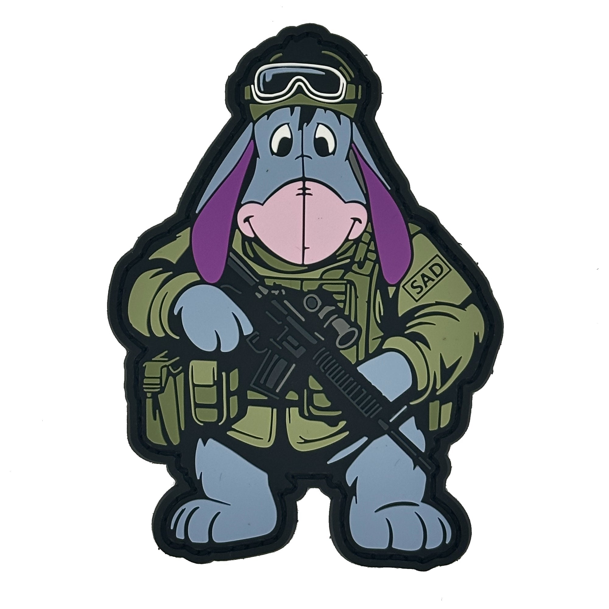 Tactical Eeyore AR15 Callsign SAD - Tactical Pooh Squad - 4" PVC Patch