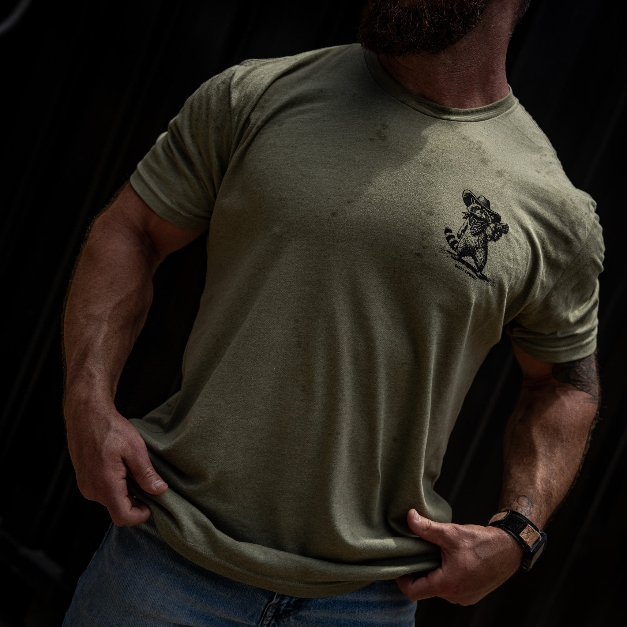 Fight Me Coward Racoon Men's T-Shirt