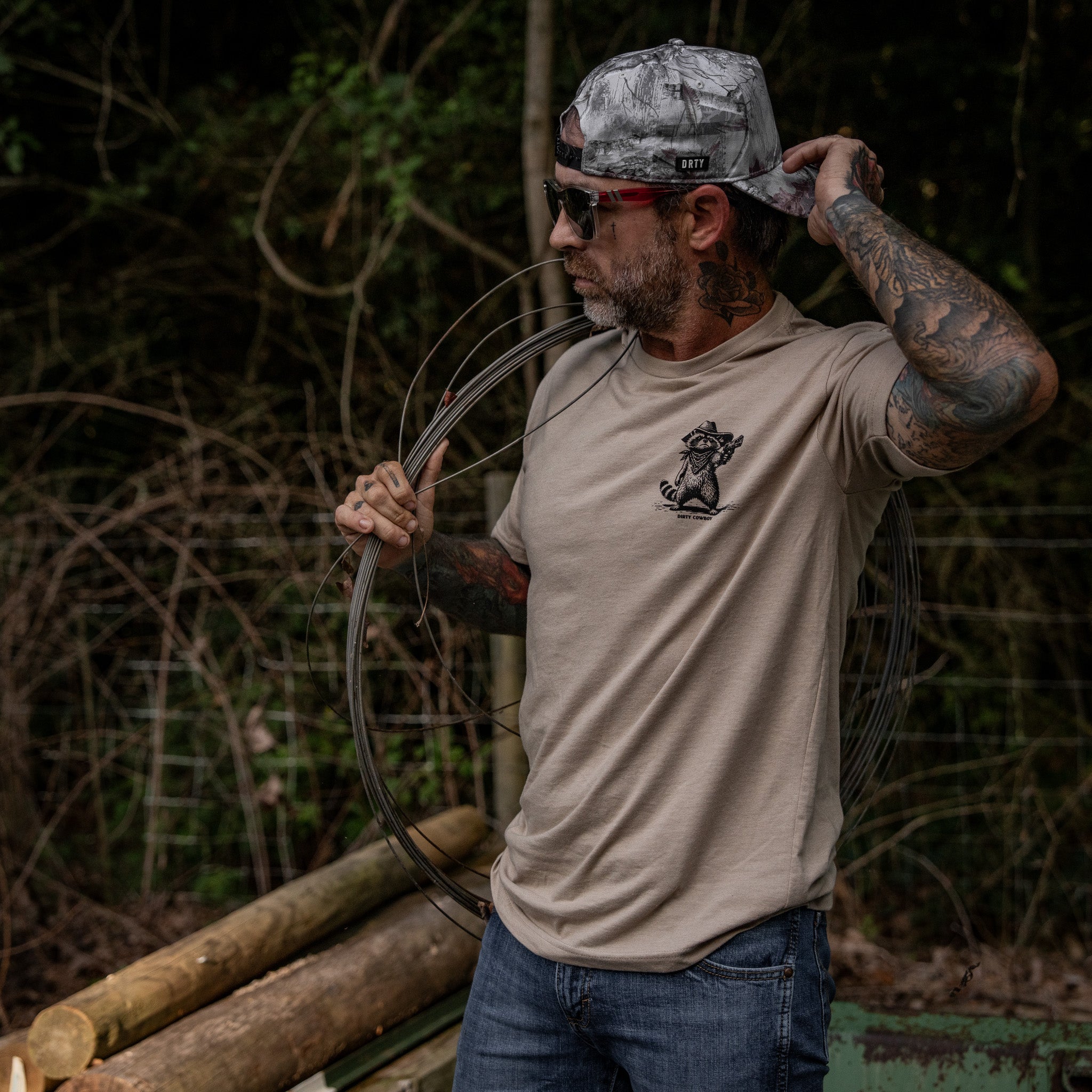 Fight Me Coward Racoon Men's T-Shirt