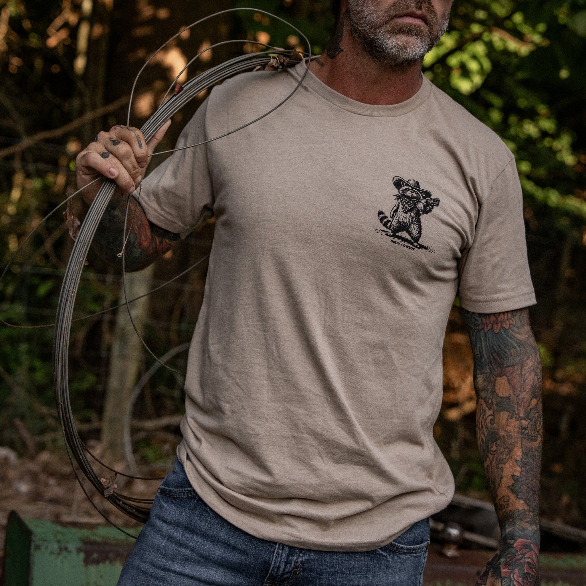 Fight Me Coward Racoon Men's T-Shirt