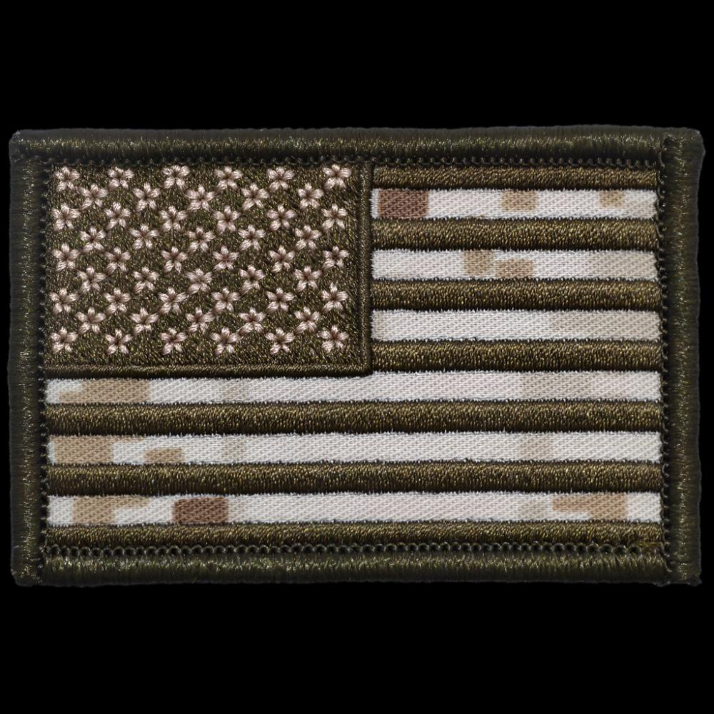 US FLAG 2 X 3 TACTICAL PATCH - MARPAT DESERT