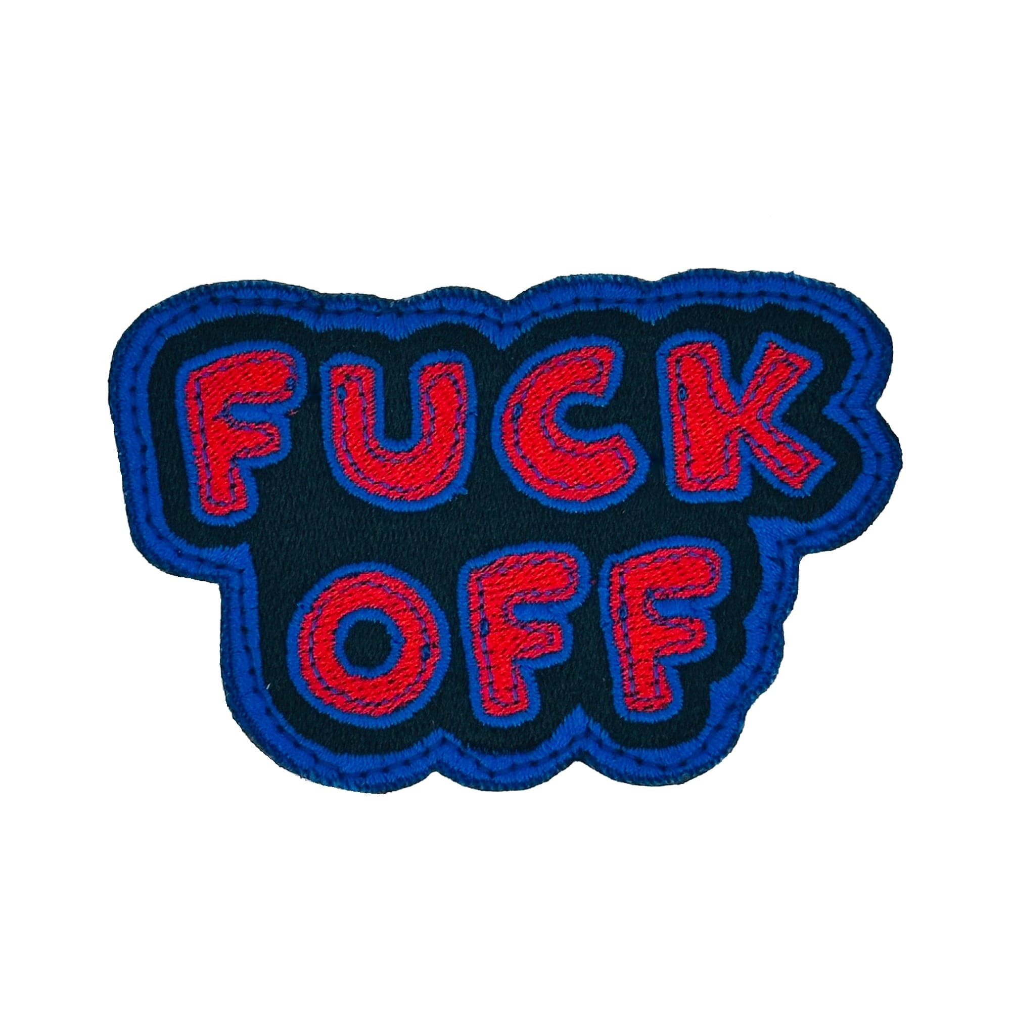 Fuck Off Fully Embroidered Cut to shape Patch - 3" Patch