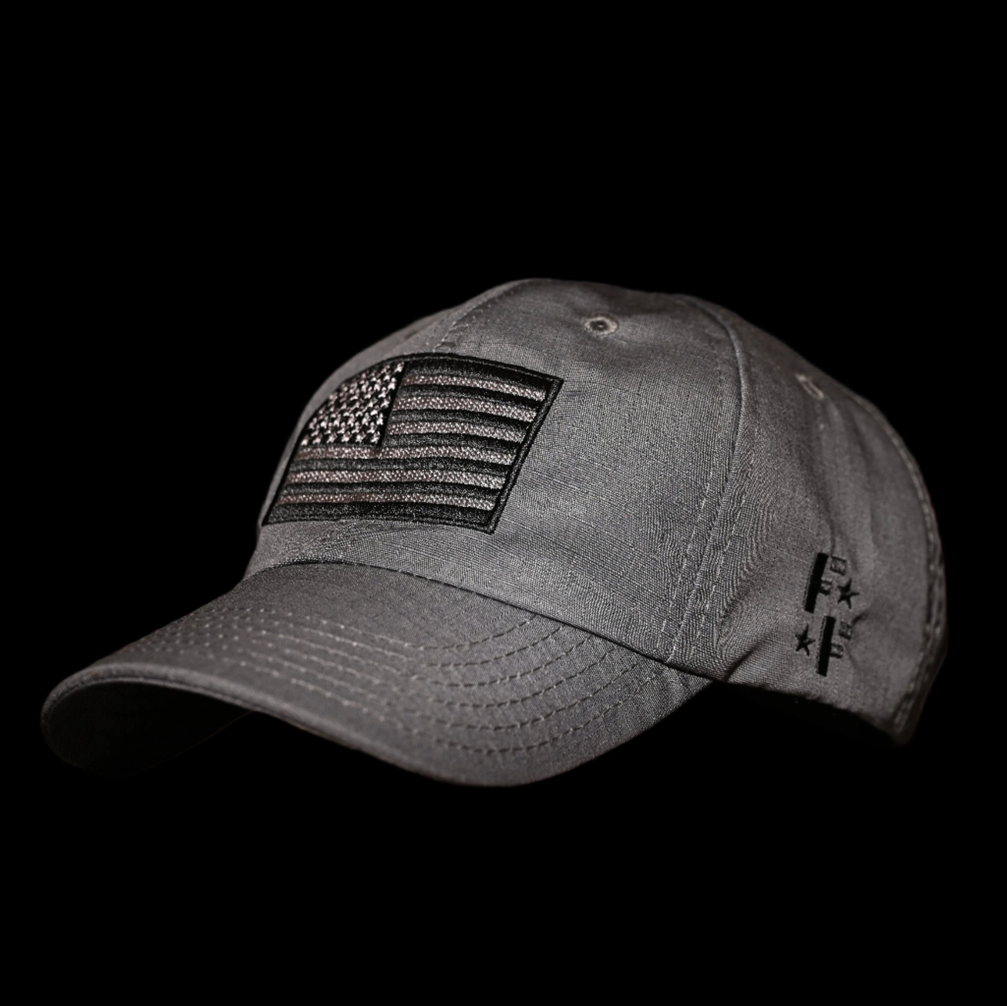 WOLF GREY FULL RIPSTOP US FLAG RANGE HAT