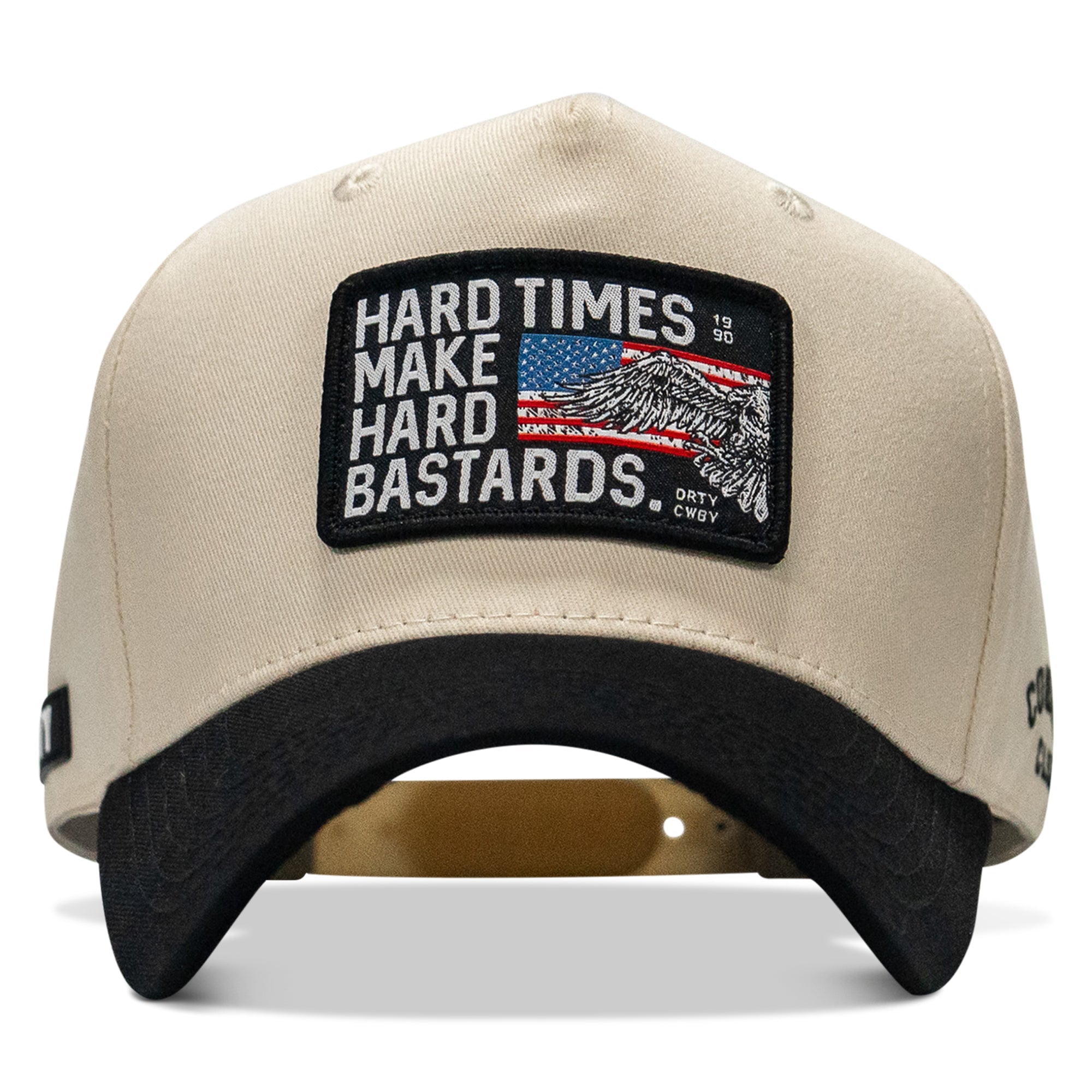 Hard Times Make Hard Bastards Patch Classic 5 Pannel Snapback Hat