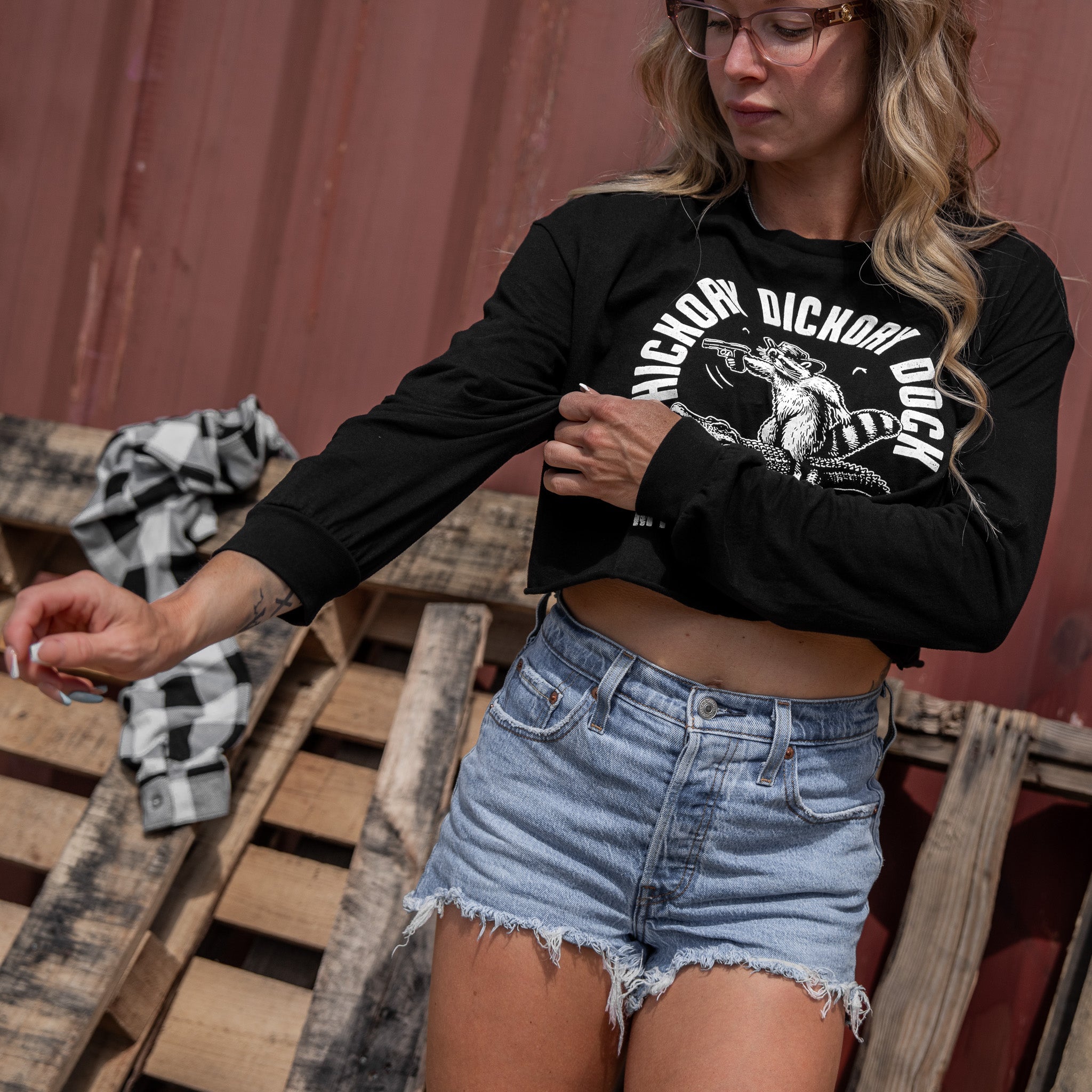 Hickory Dickory Dock Women's Long Sleeve Crop