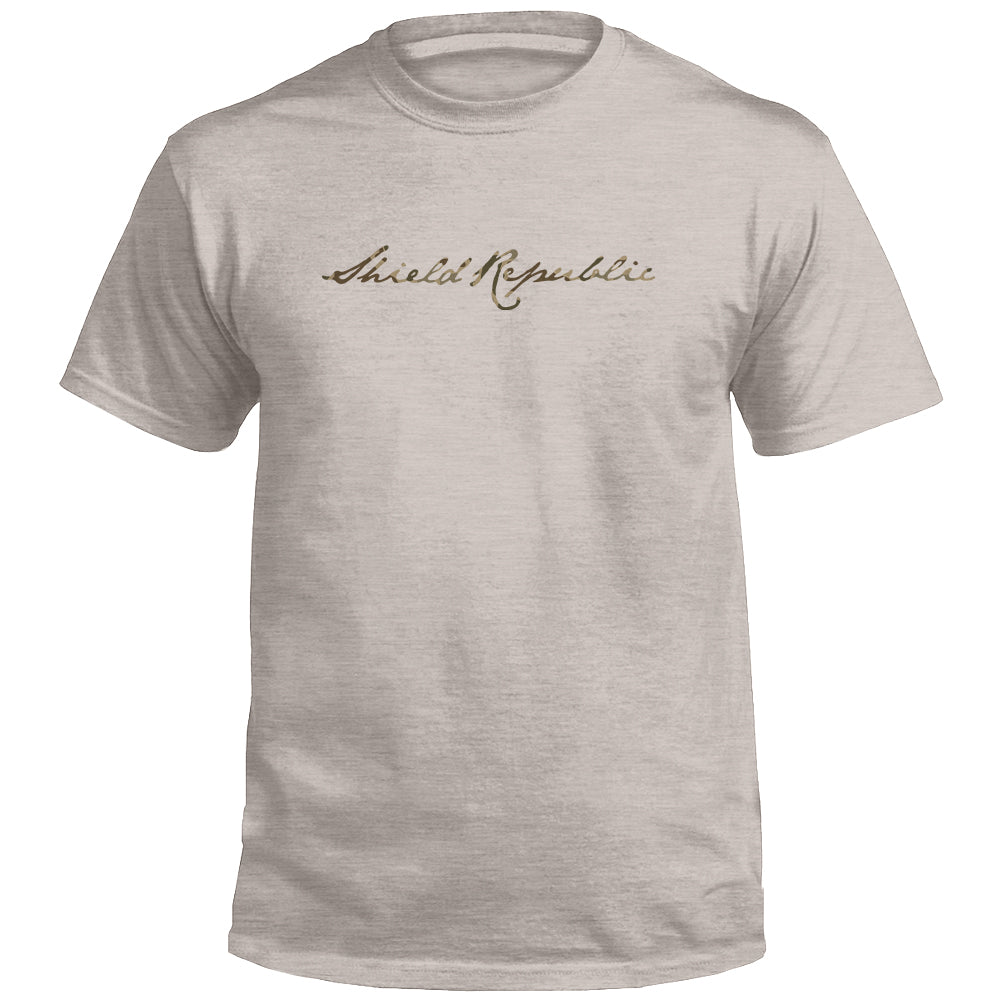 Shield Republic Duck Camo Script (Front)
