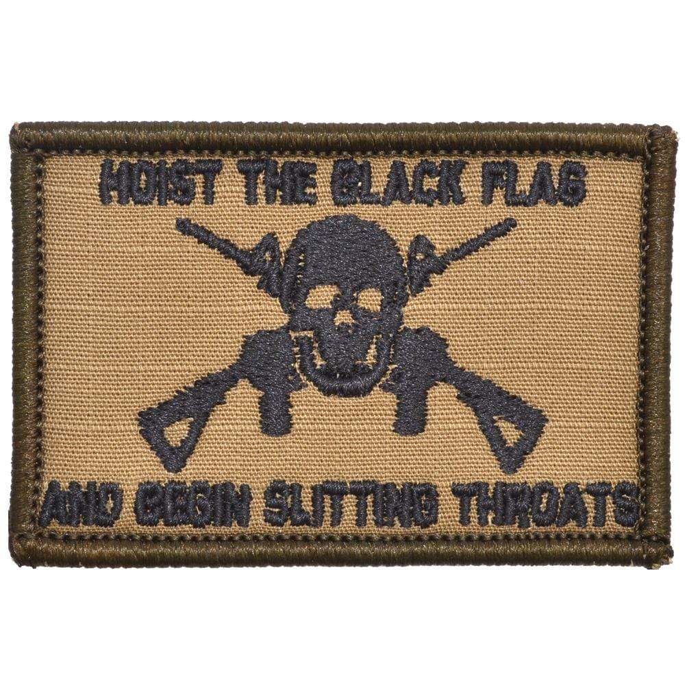 Hoist The Black Flag and Begin Slitting Throats Jolly Roger - 2x3 Patch