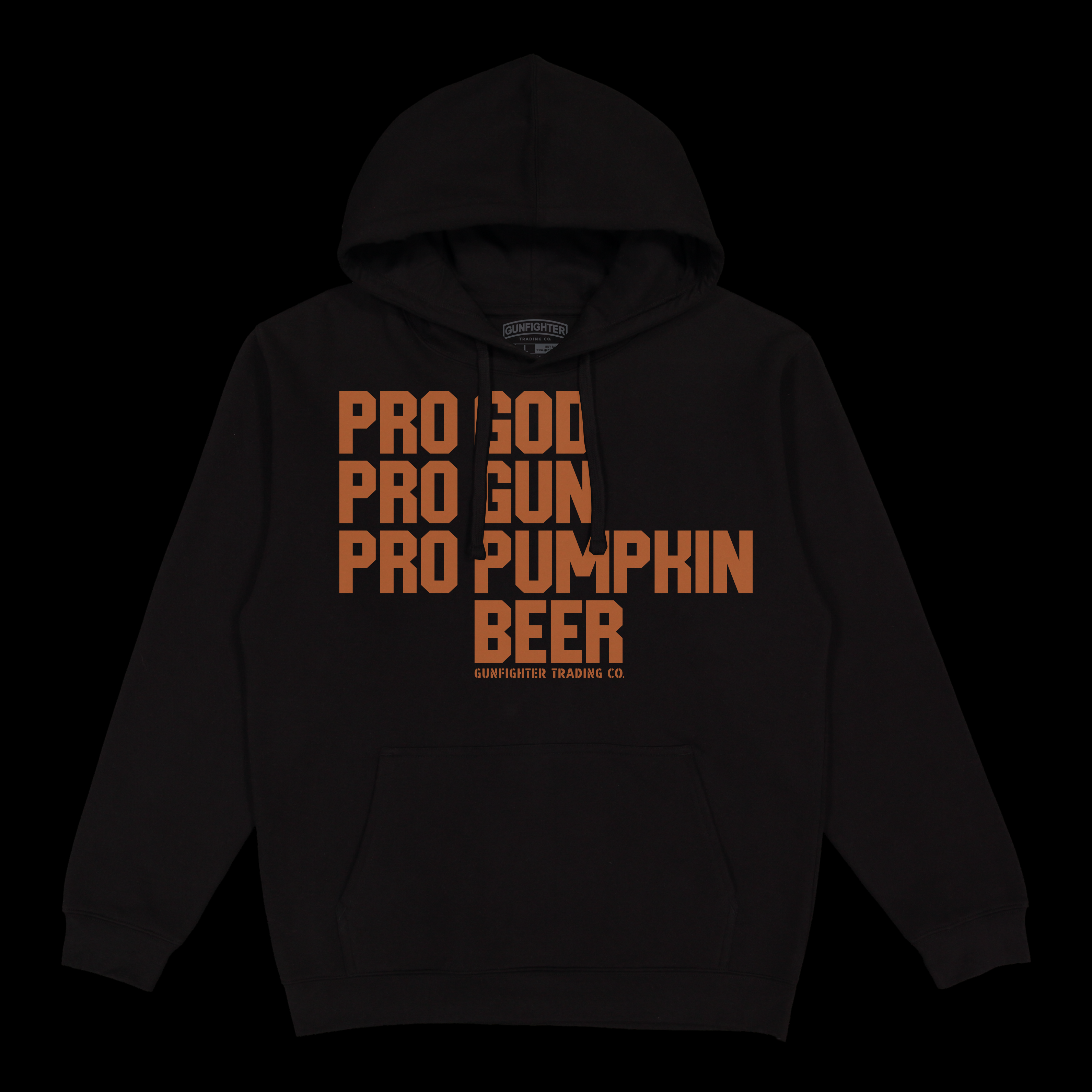 PRO GOD, PRO GUN, PRO PUMPKIN BEER | BLACK COMFY AF FLEECE HOODIE