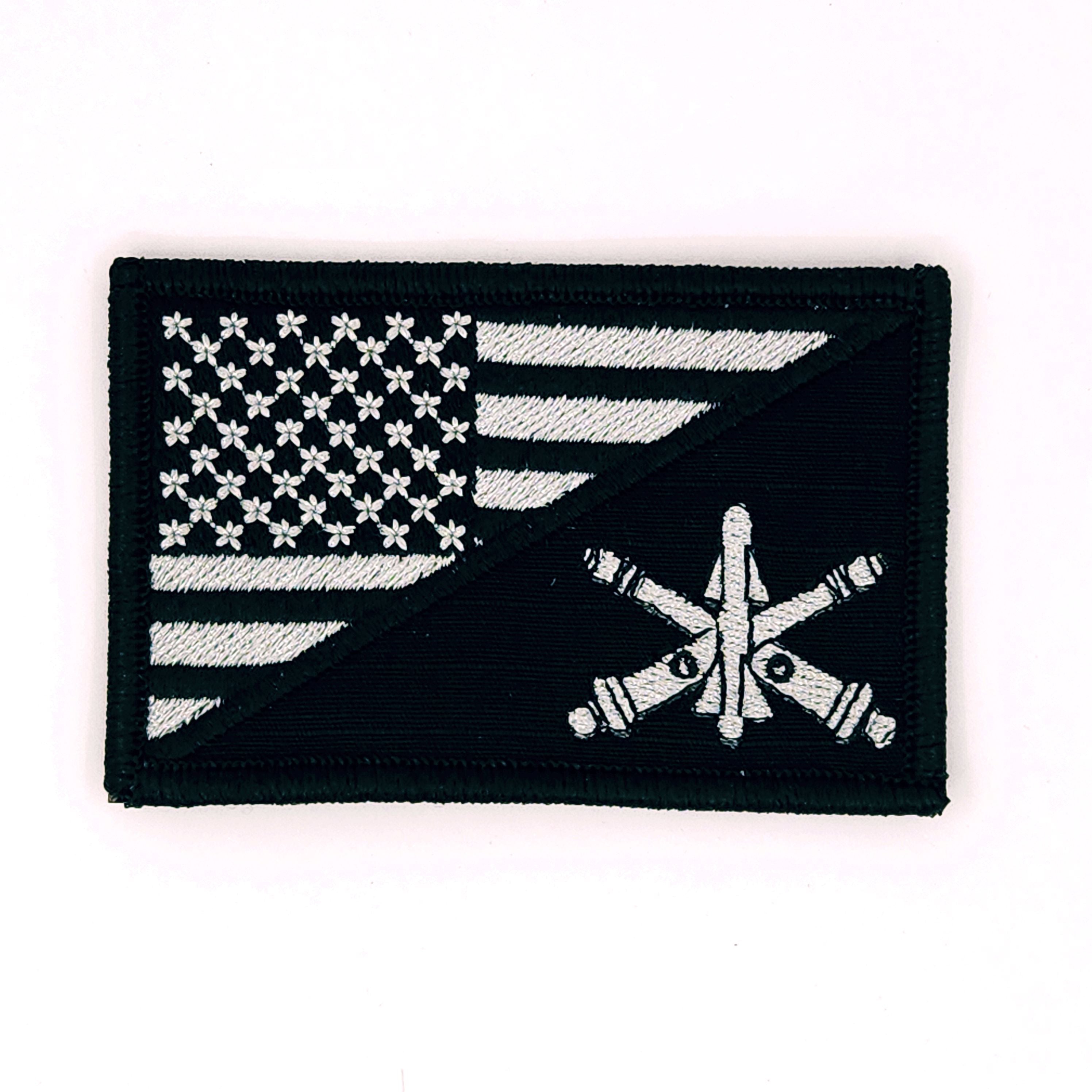 Army Air Defense Artillery Branch - USA Flag - 2.25x3.5 Patch