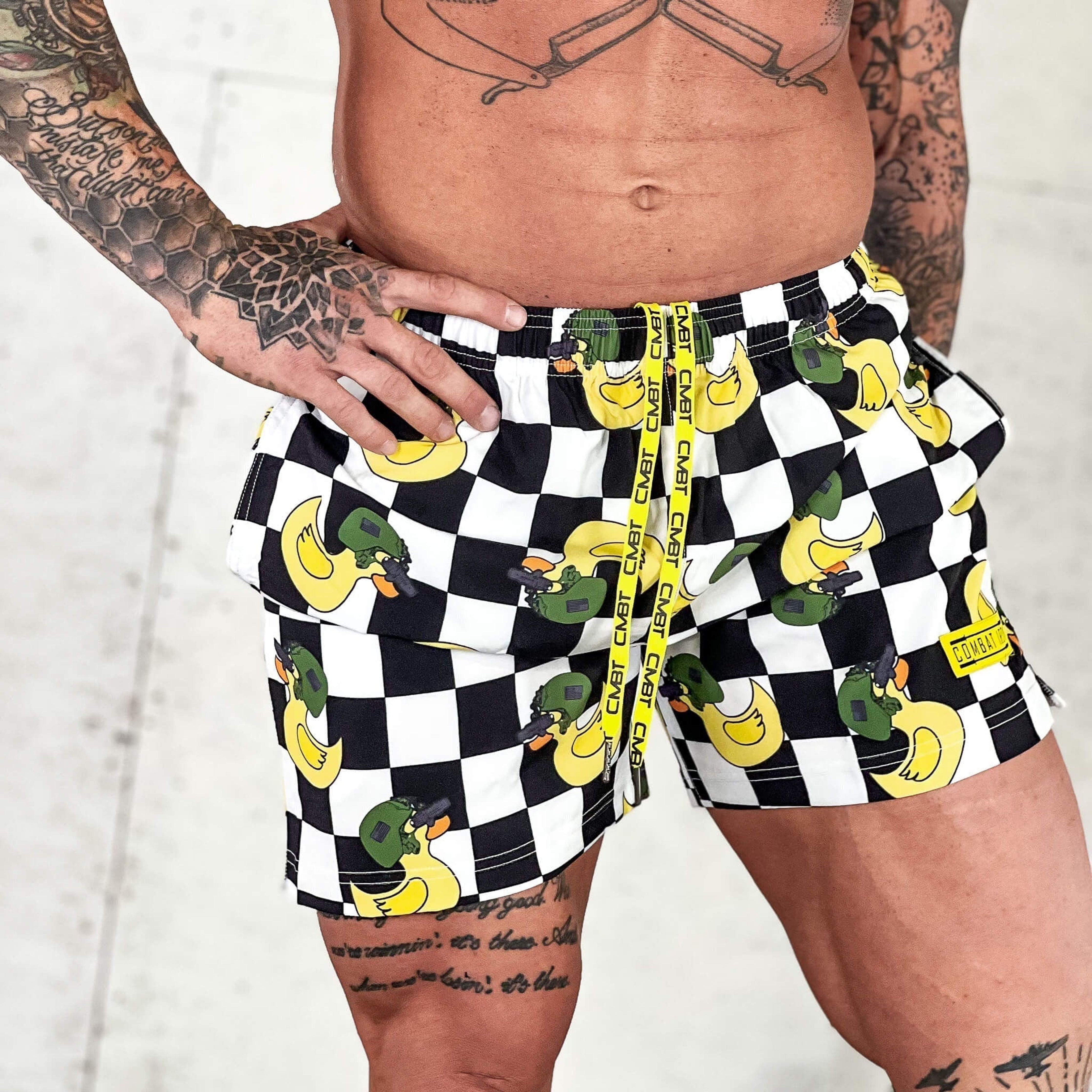 MEN'S PERFORMANCE TRAINING SHORTS V3 | 5.5" INSEAM | CHECKERED PATTERN TACTIDUCK