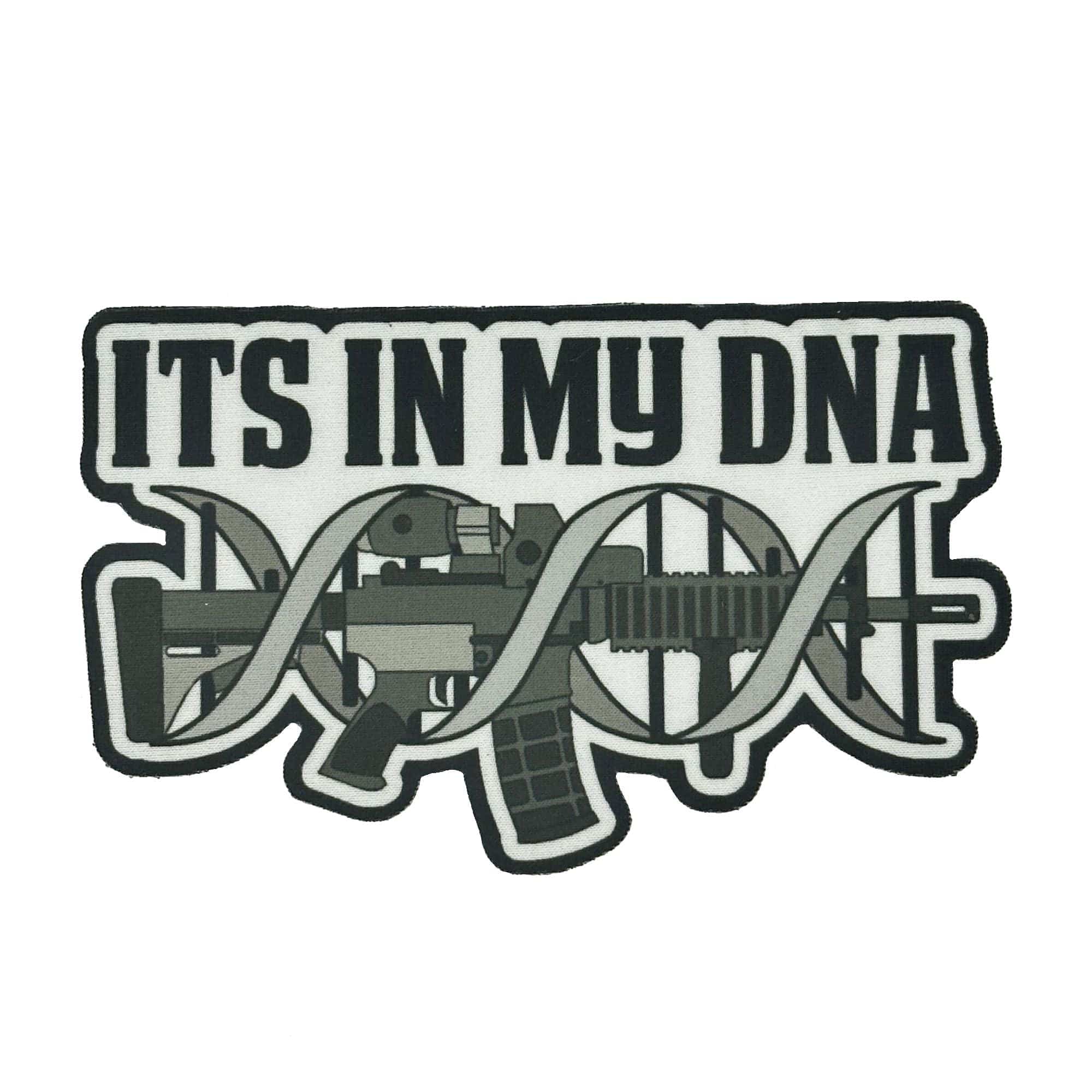 Embrace Your Firearm Passion: 'It's In My DNA' AR15 Rifle - 3.75" Sublimated Patch