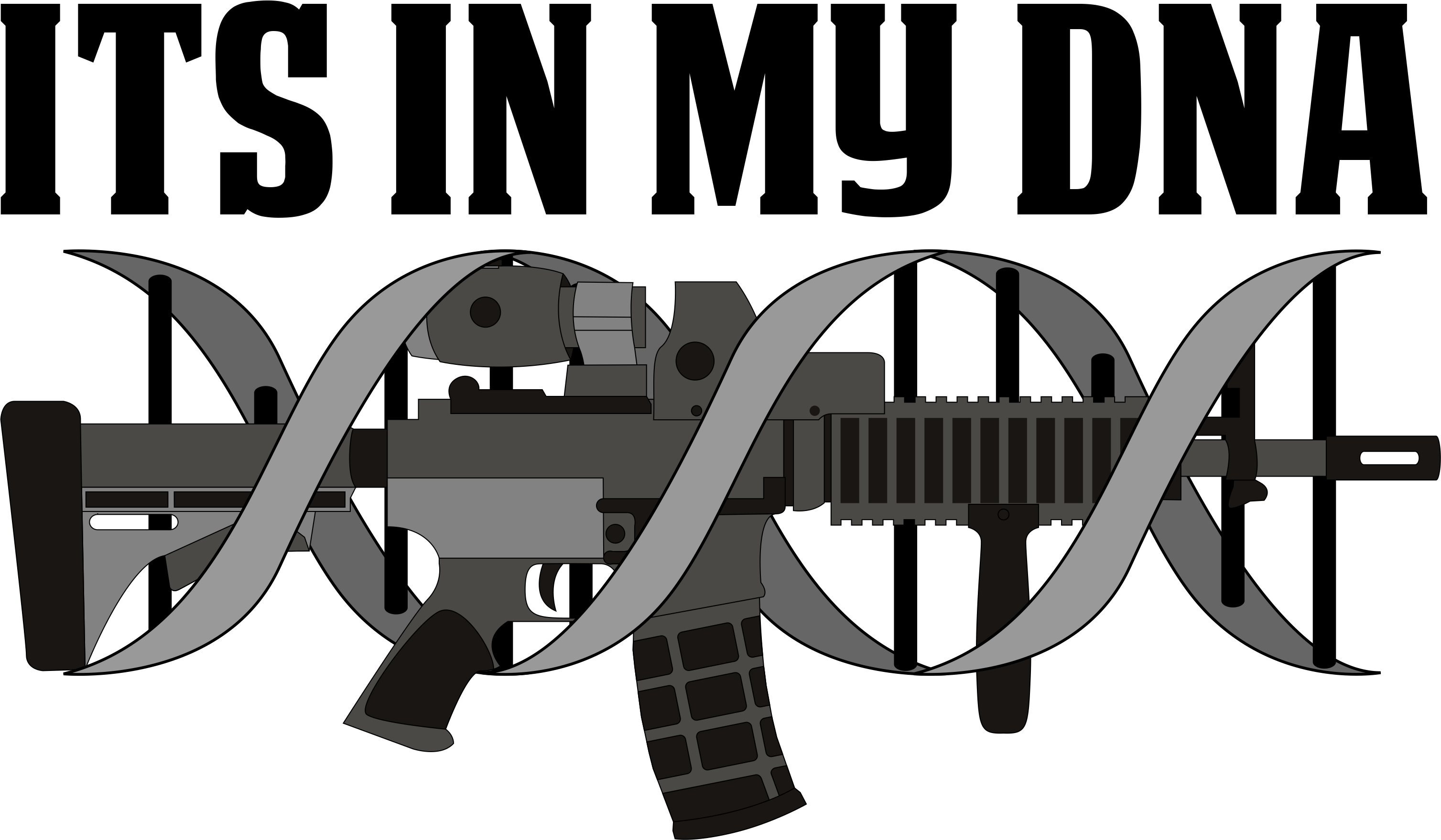 AR15 Owners Essential: 'It's In My DNA' Rifle Sticker - 4 Inches