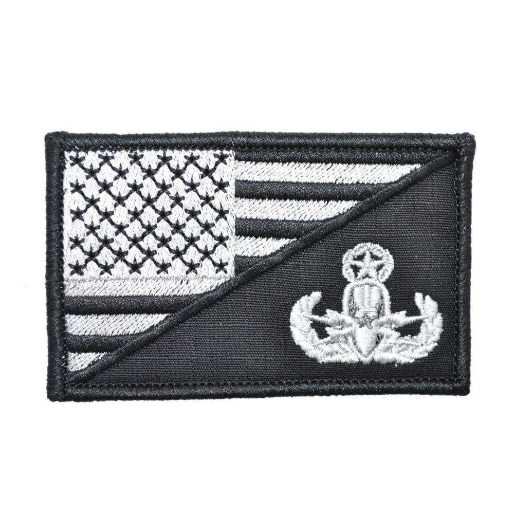EOD MASTER EXPLOSIVE ORDNANCE DISPOSAL USA FLAG TACTICAL PATCH