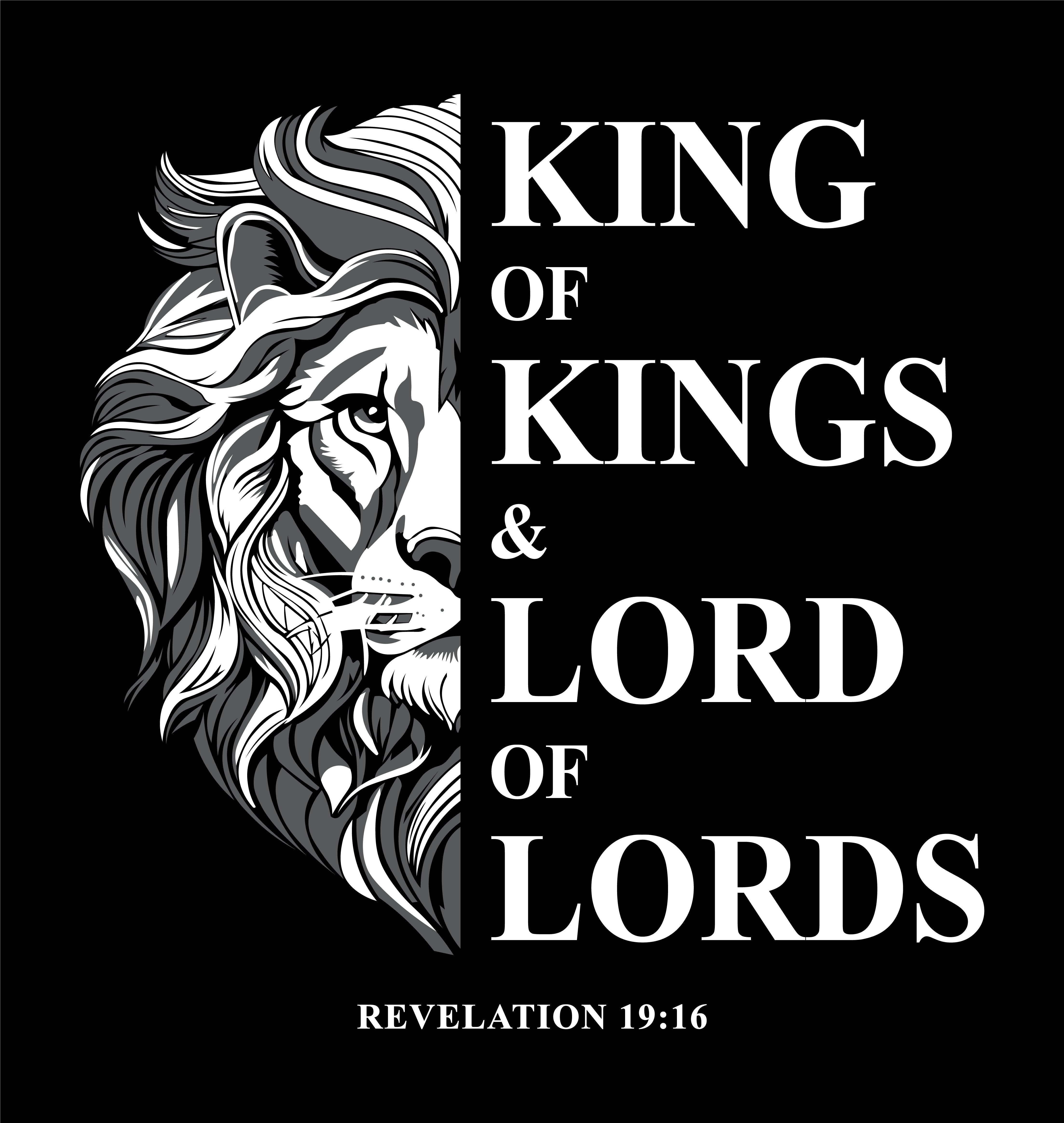 King of Kings & Lord of Lords Lion • Revelation 19:16 Faith T-Shirt