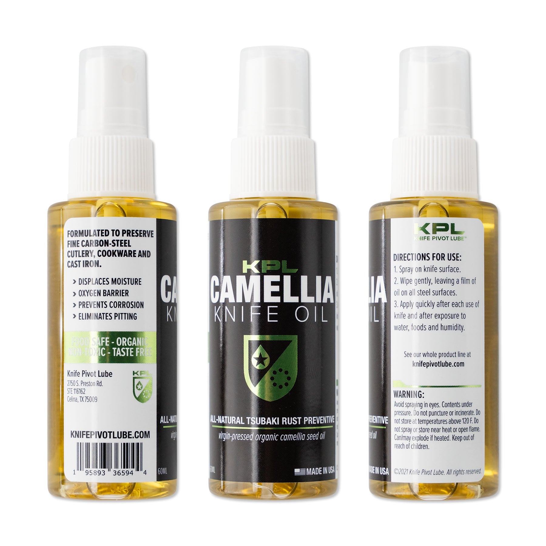 Camellia Kitchen Knife Oil - Carbon Steel and Cast Iron
