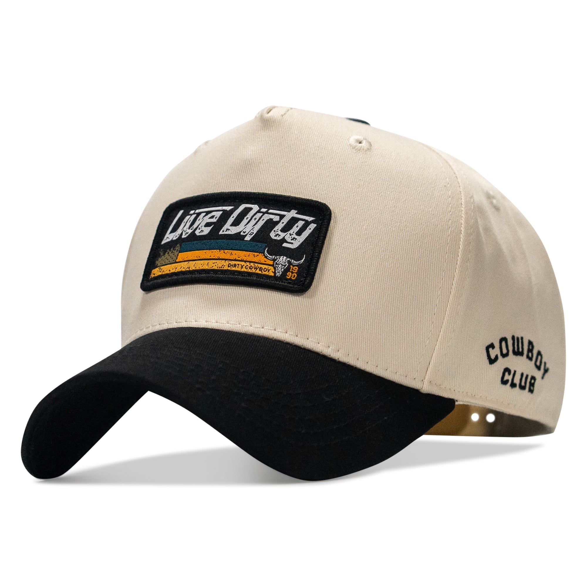 Live Dirty Western Patch Classic 5 Pannel Snapback Hat