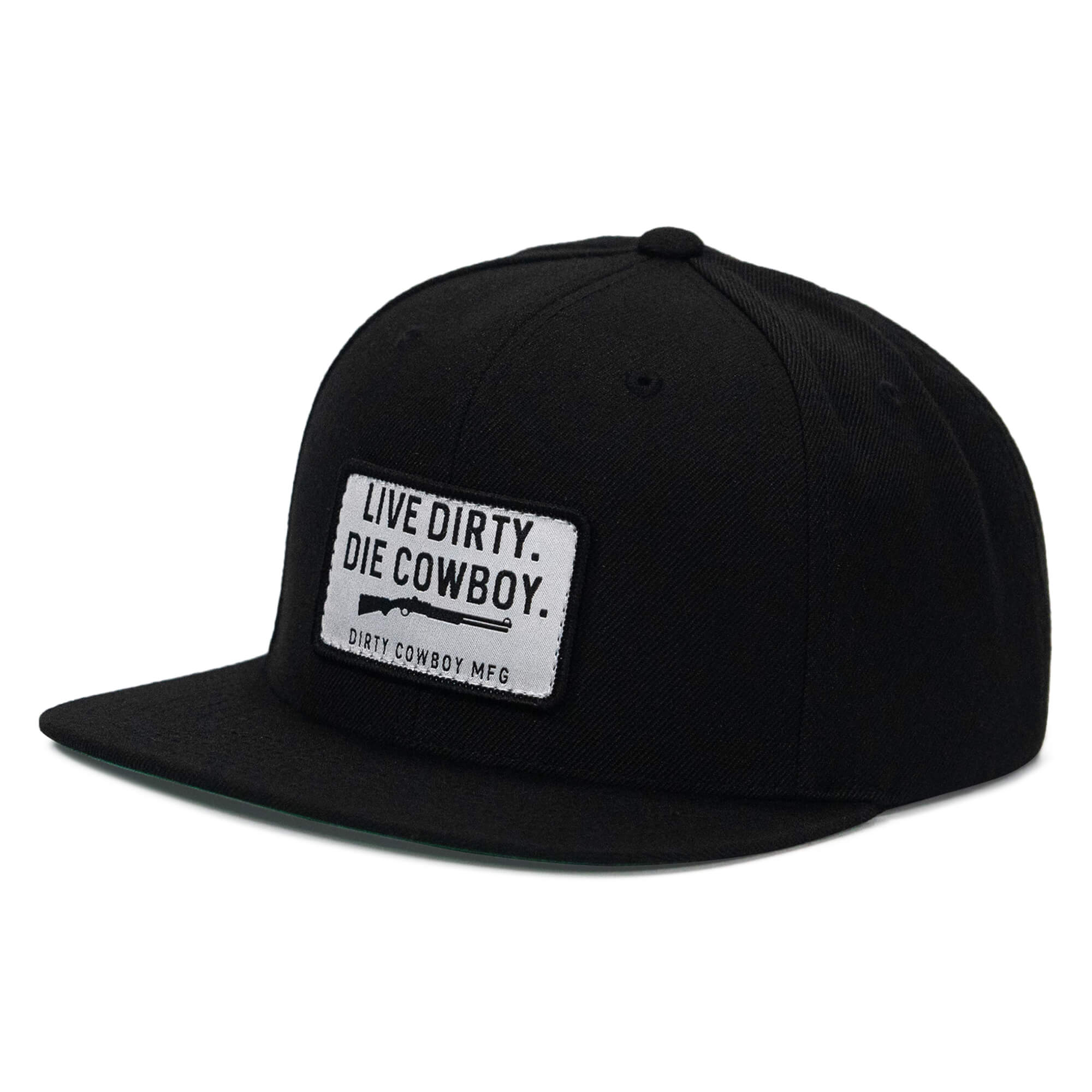 Live Dirty. Die Cowboy. Flatbill SnapBack
