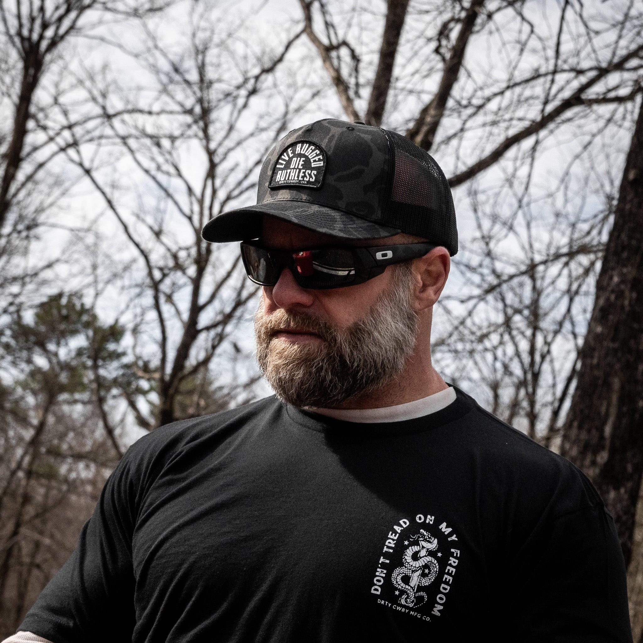 Live Rugged. Die Ruthless Patch Snapback Hat