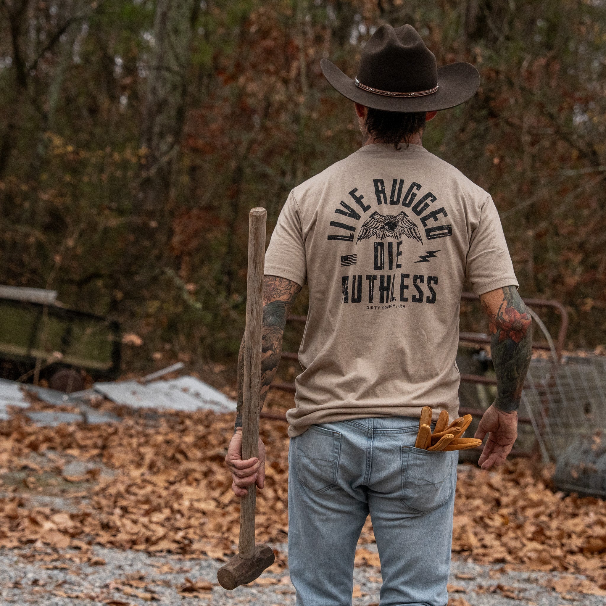 Live Rugged Die Ruthless Men's T-Shirt