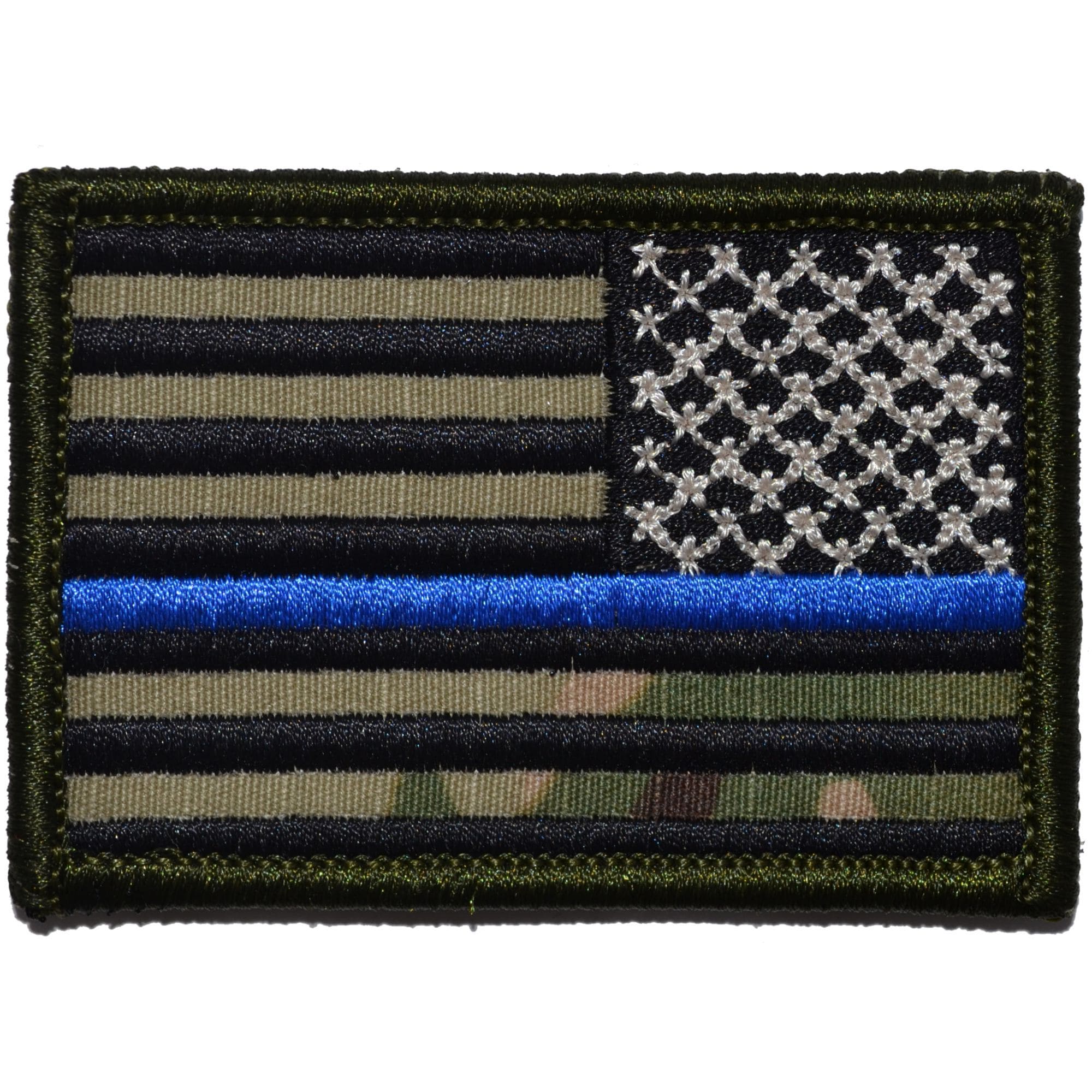 Reverse Thin Blue Line Police US Flag - 2x3 Patch