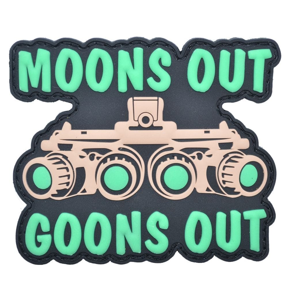 Moons Out Goons Out - Glow in the Dark - PVC Patch