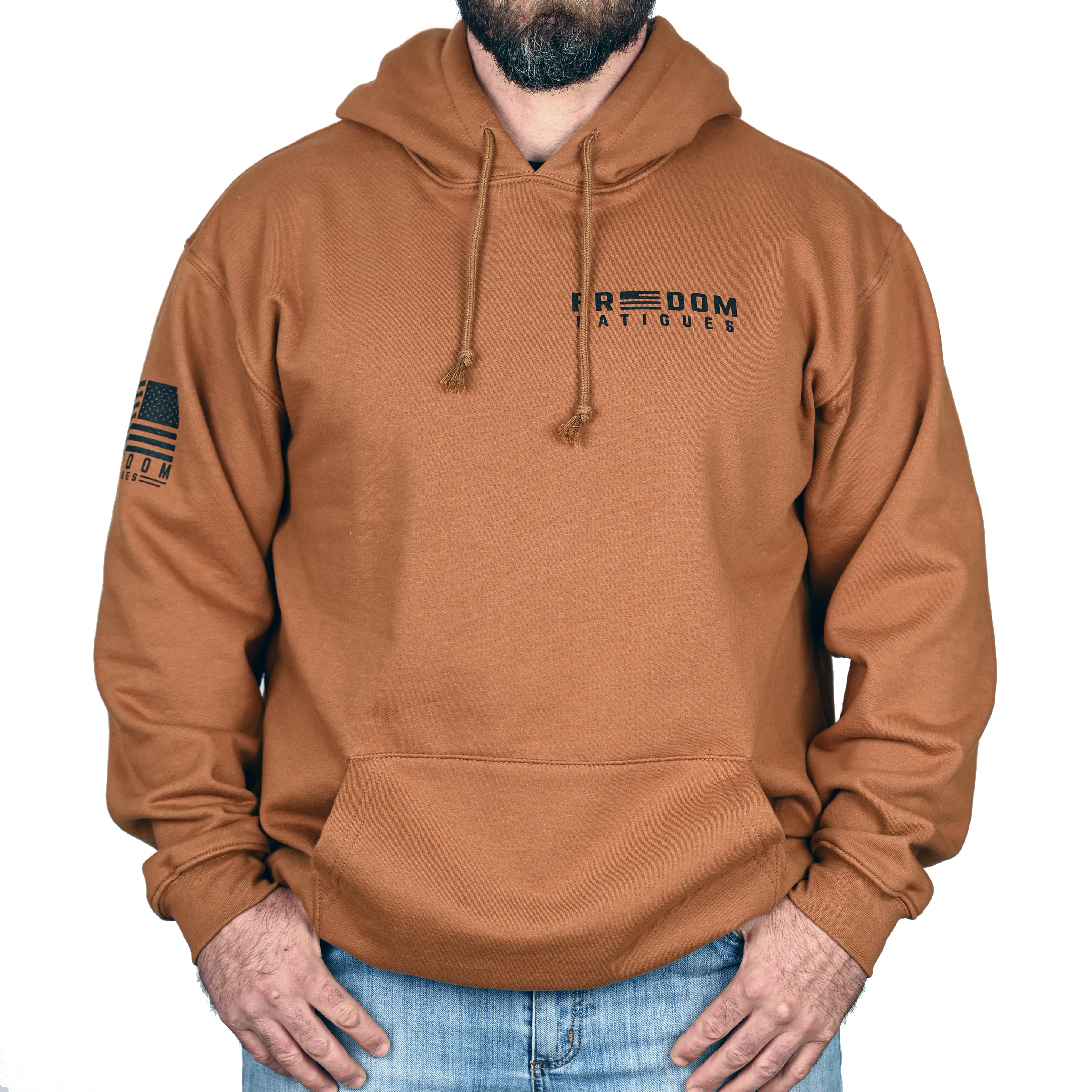 Men's Heavyweight Oversized American Flag Patriotic Hoodie
