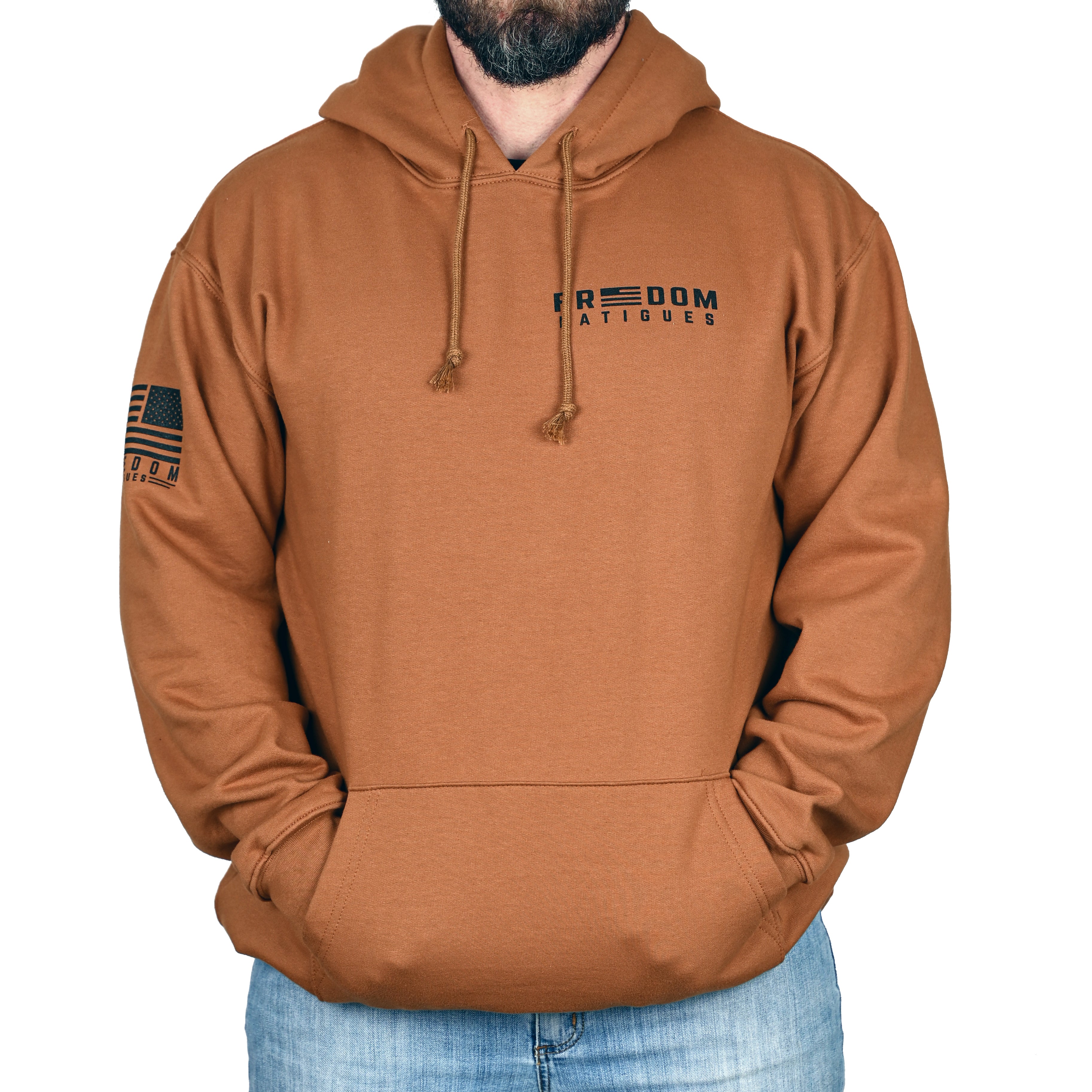 Men's Heavyweight Oversized American Flag Patriotic Hoodie